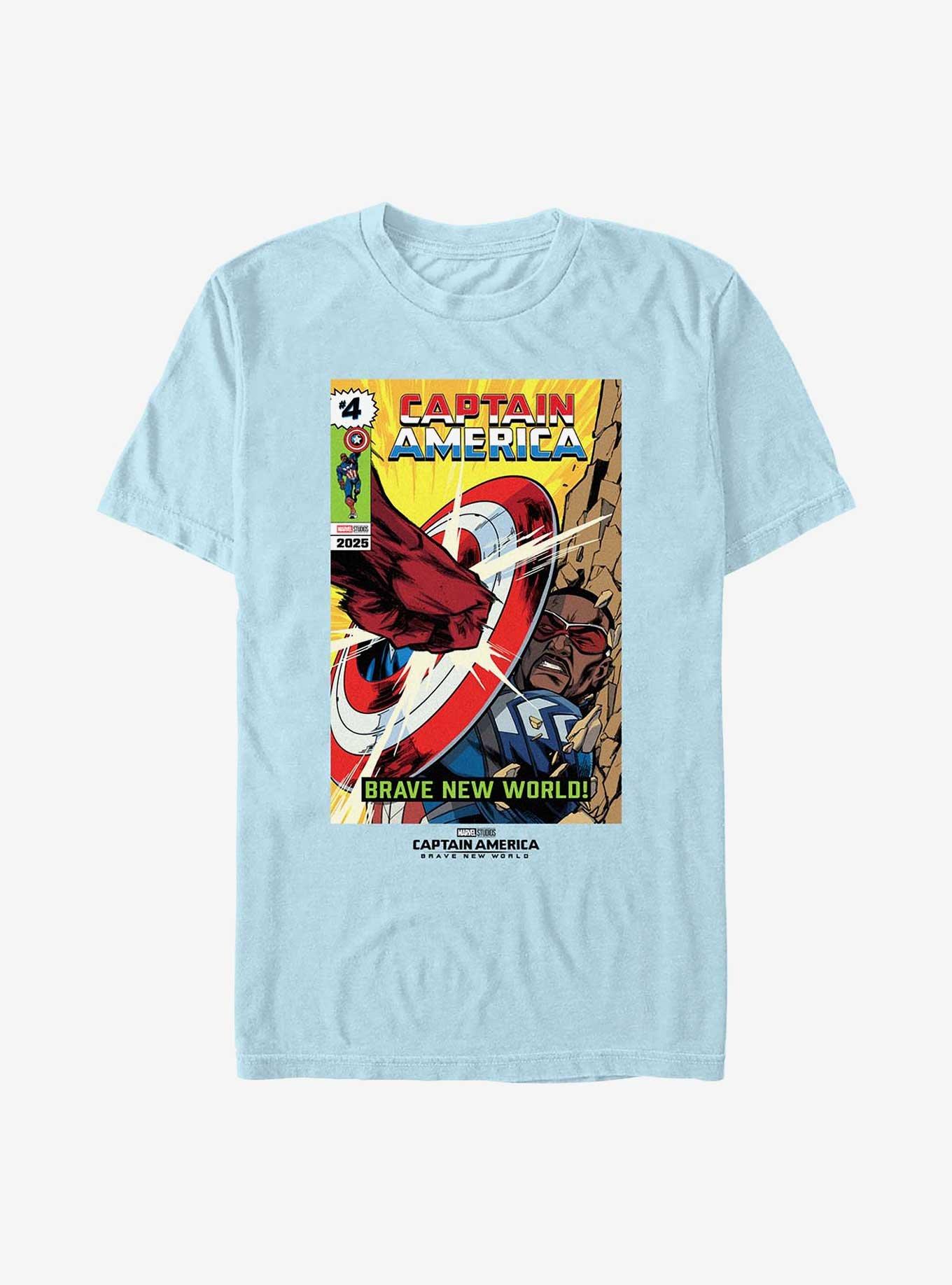 COMFORTCOLORS Captain America: Brave New World Comic Cover Garment Dye T-Shirt