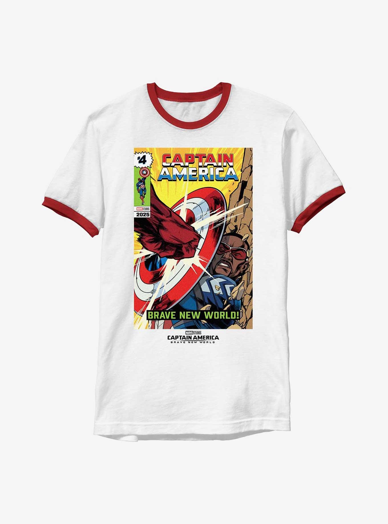 Captain America: Brave New World Comic Cover Ringer T-Shirt, , hi-res