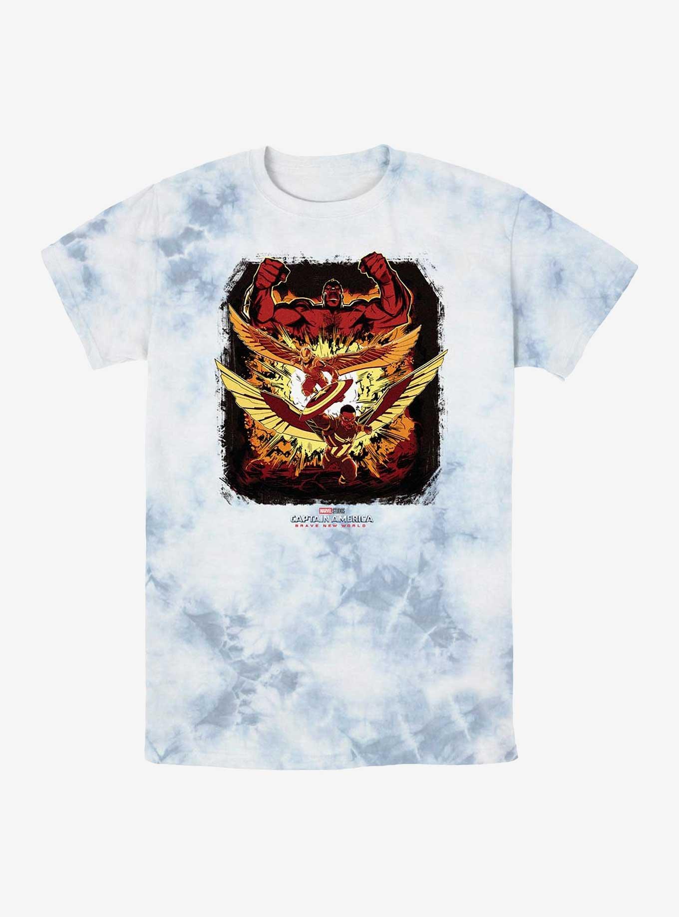 Captain America: Brave New World Red Hulk And Falcon Tie-Dye T-Shirt, , hi-res