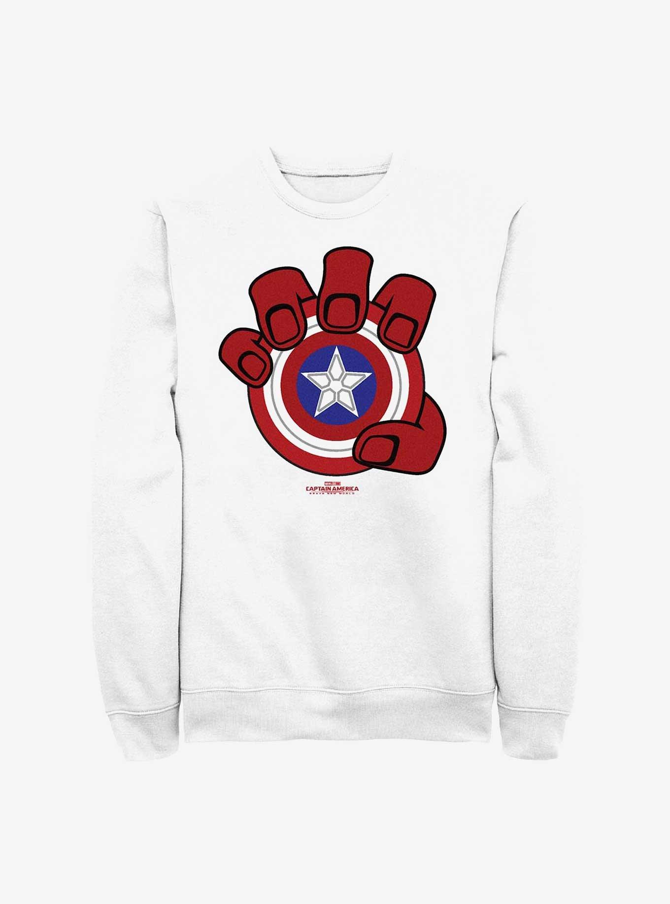 NULL Captain America: Brave New World Red Hulk Hand And Shield Sweatshirt