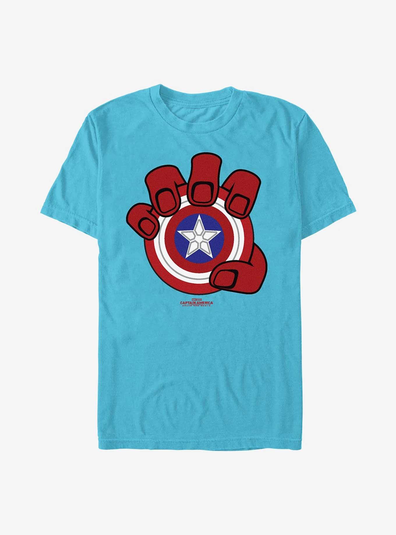 COMFORTCOLORS Captain America: Brave New World Red Hulk Hand And Shield Garment Dye T-Shirt