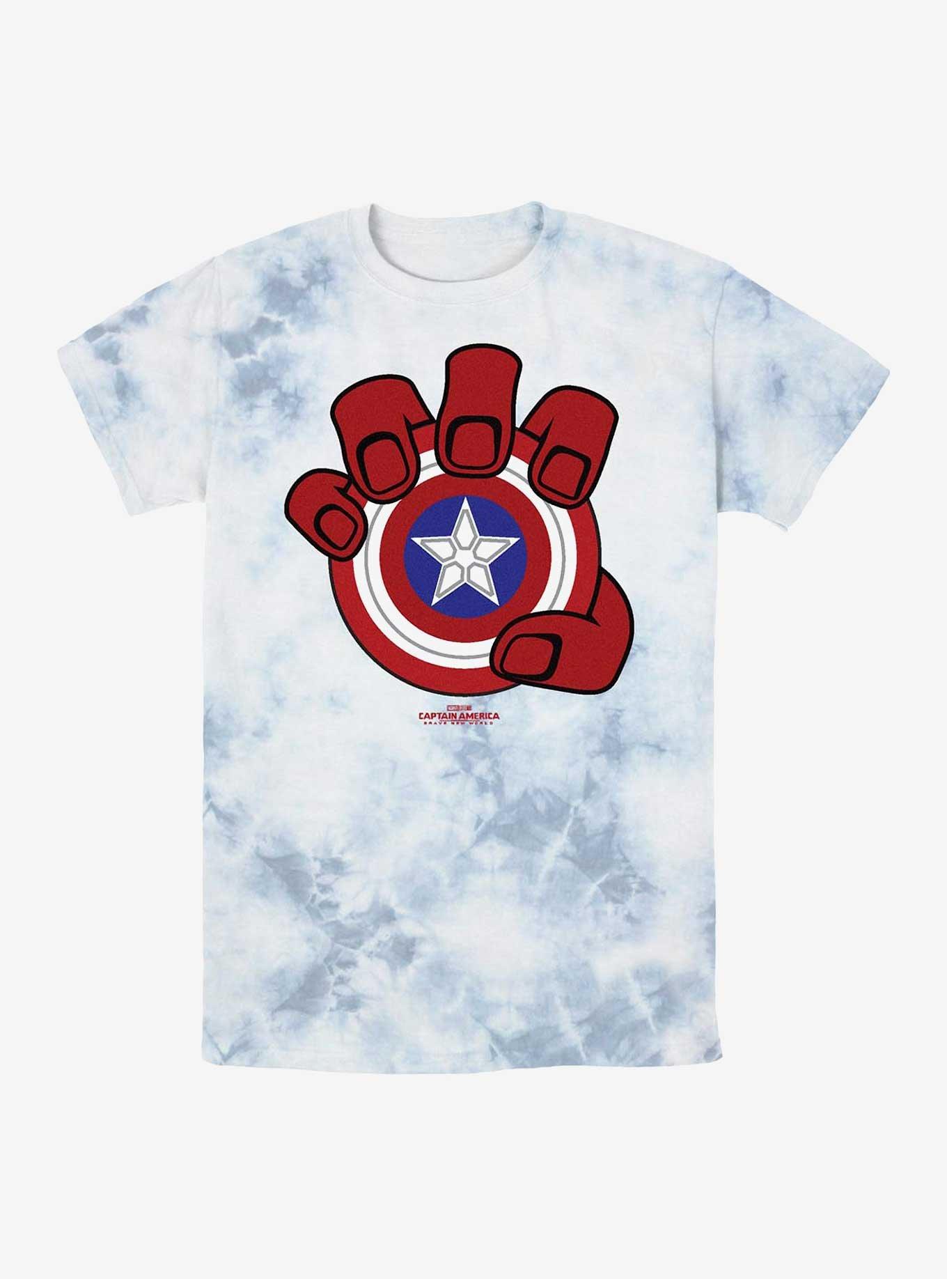 Captain America: Brave New World Red Hulk Hand And Shield Tie-Dye T-Shirt, , hi-res
