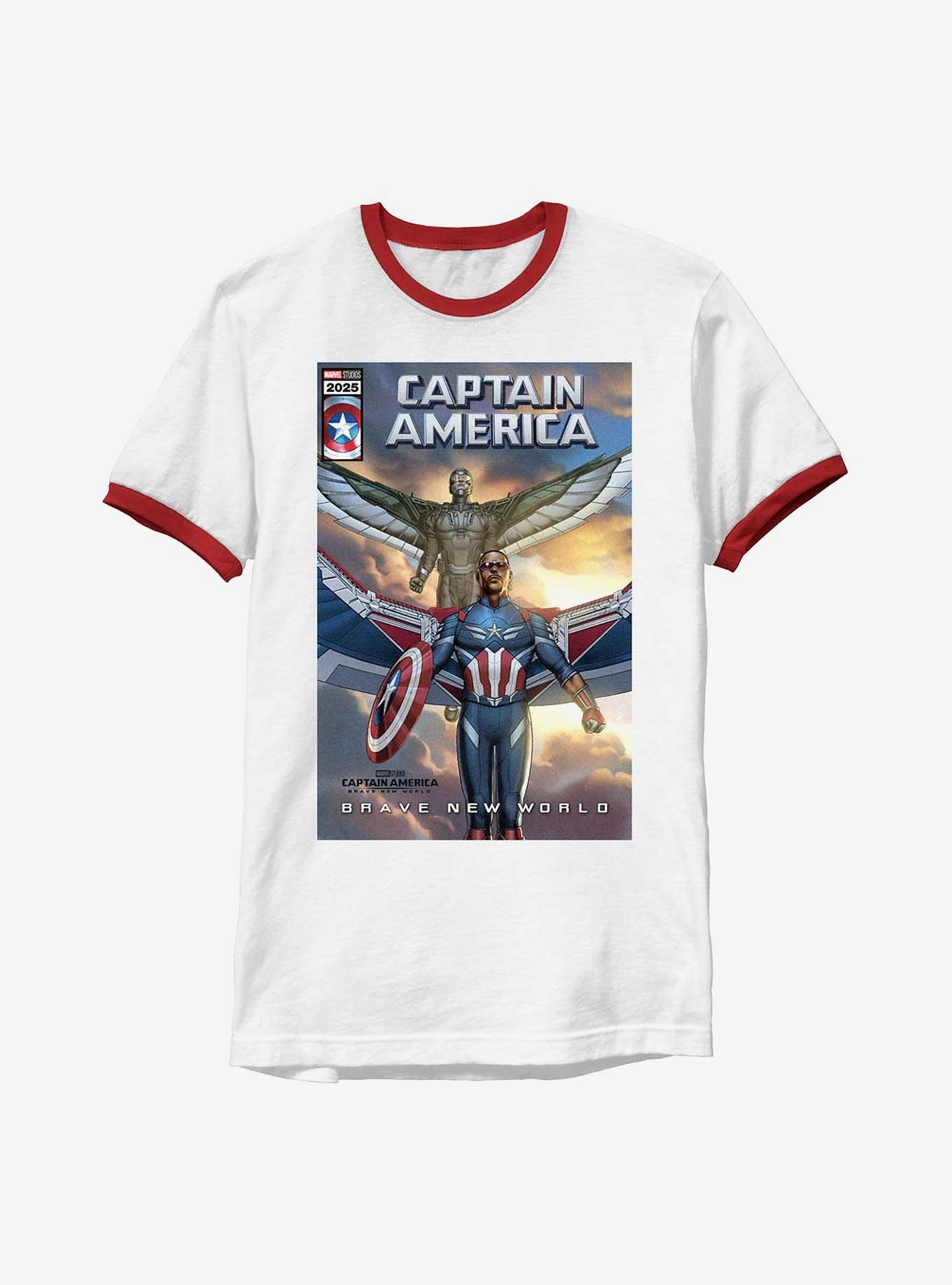 Captain America: Brave New World New Falcon Team Up Comic Cover Ringer T-Shirt, , hi-res