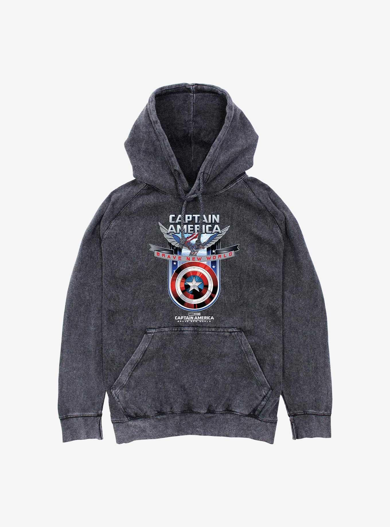 Captain America: Brave New World Shield Mineral Wash Hoodie, , hi-res