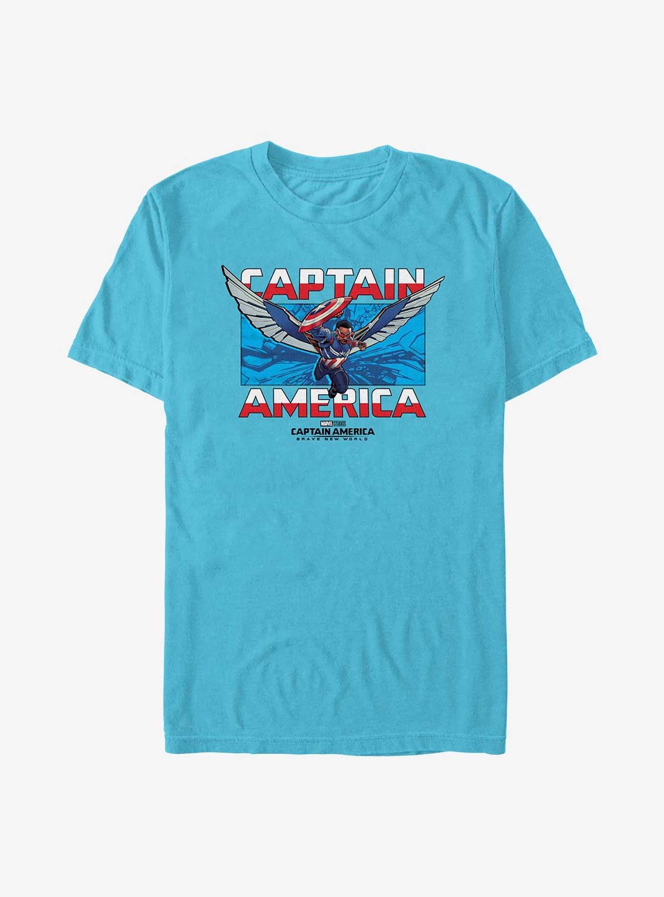 COMFORTCOLORS Captain America: Brave New World Breakthrough Captain America Garment Dye T-Shirt