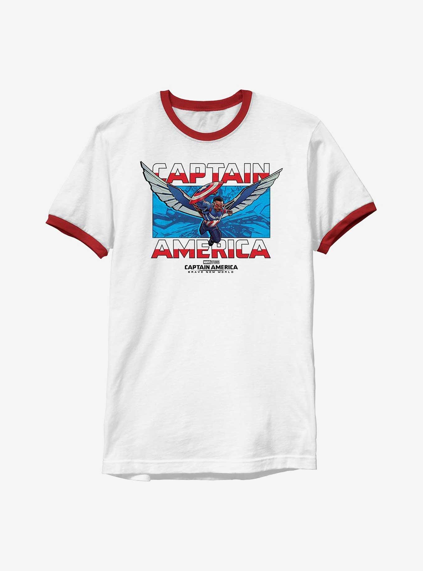 Captain America: Brave New World Breakthrough Captain America Ringer T-Shirt, , hi-res