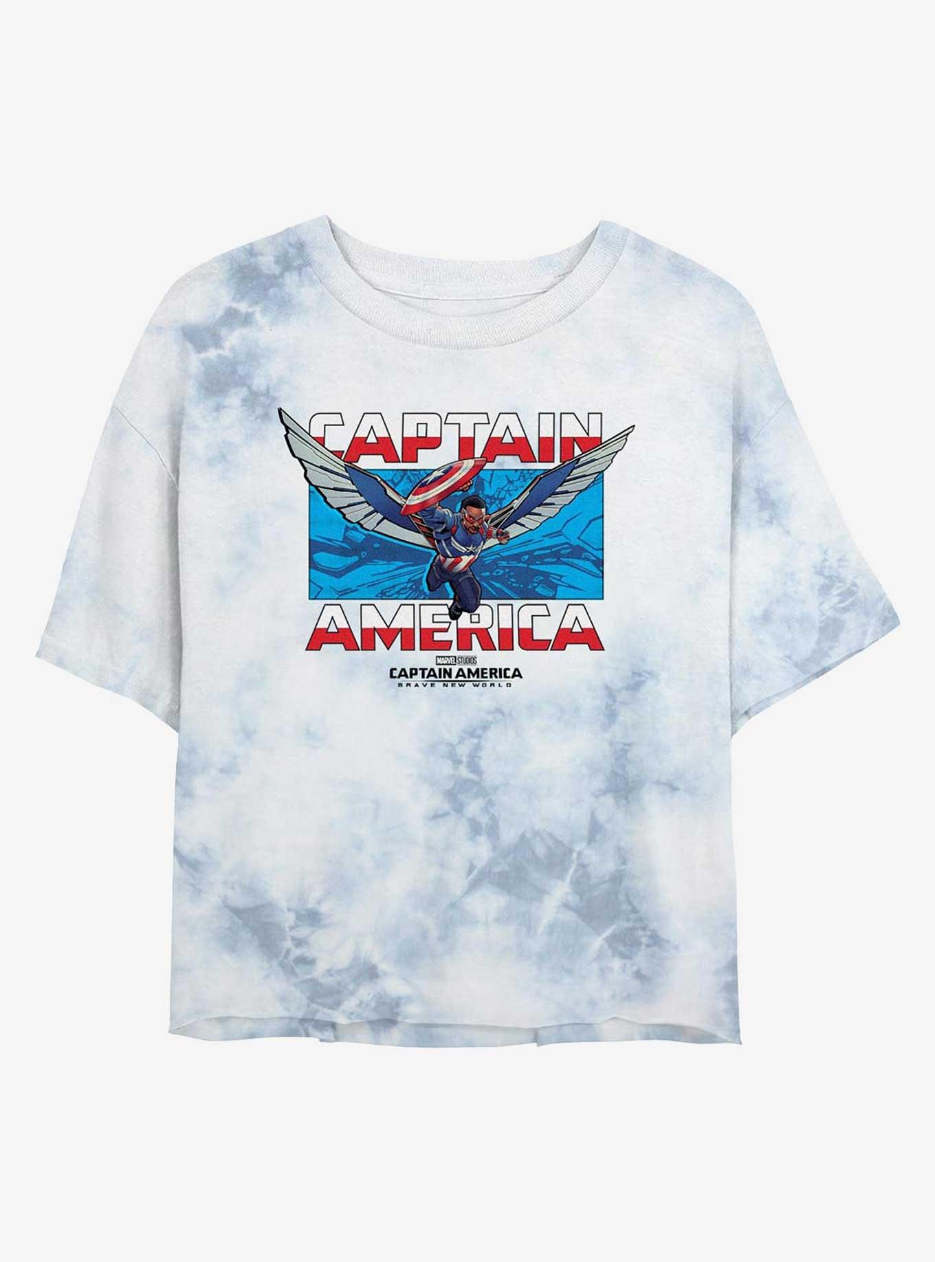 Captain America: Brave New World Breakthrough Captain America Girls Tie-Dye Crop T-Shirt, , hi-res