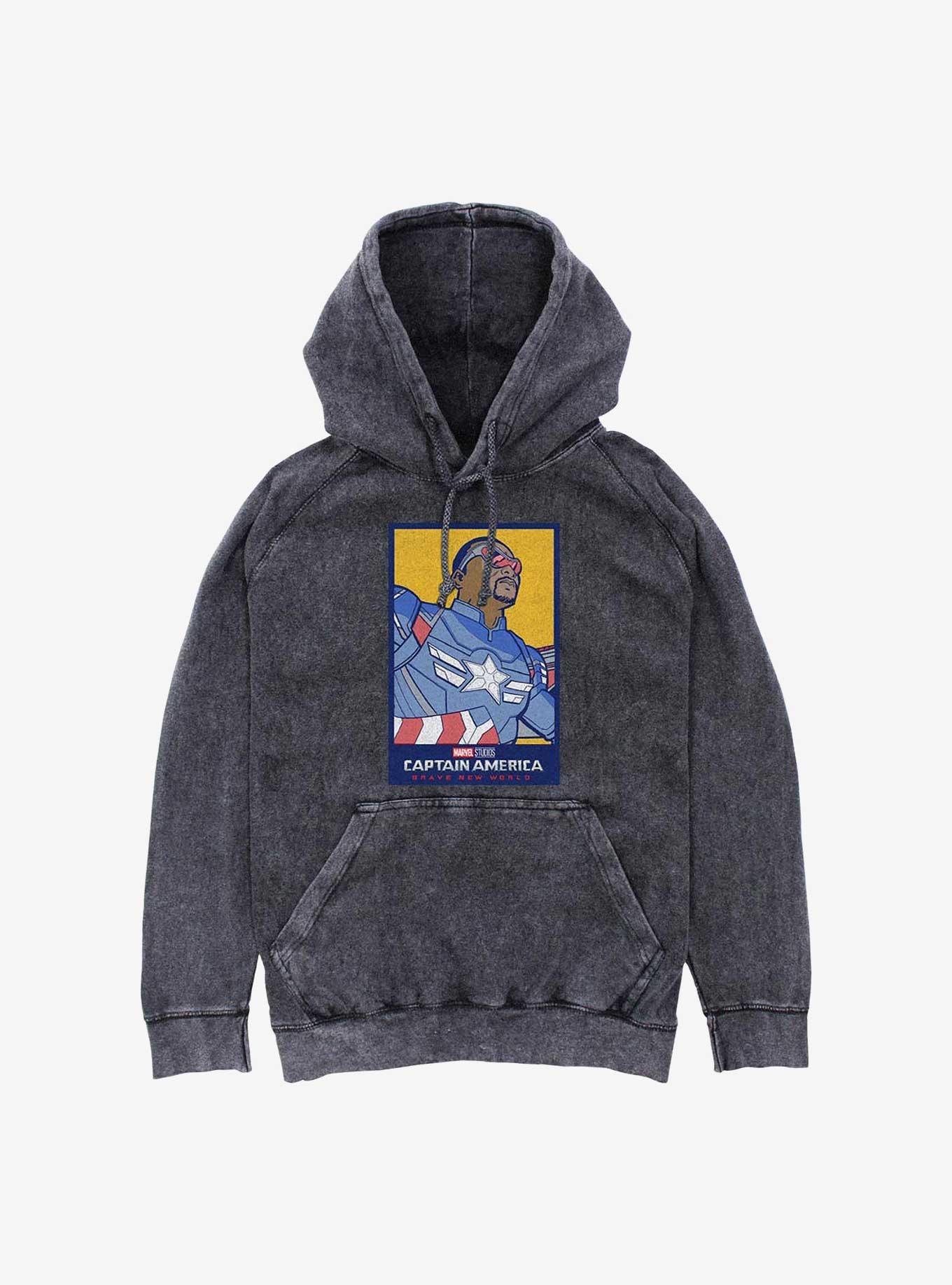 Captain America: Brave New World America Portrait Mineral Wash Hoodie, , hi-res