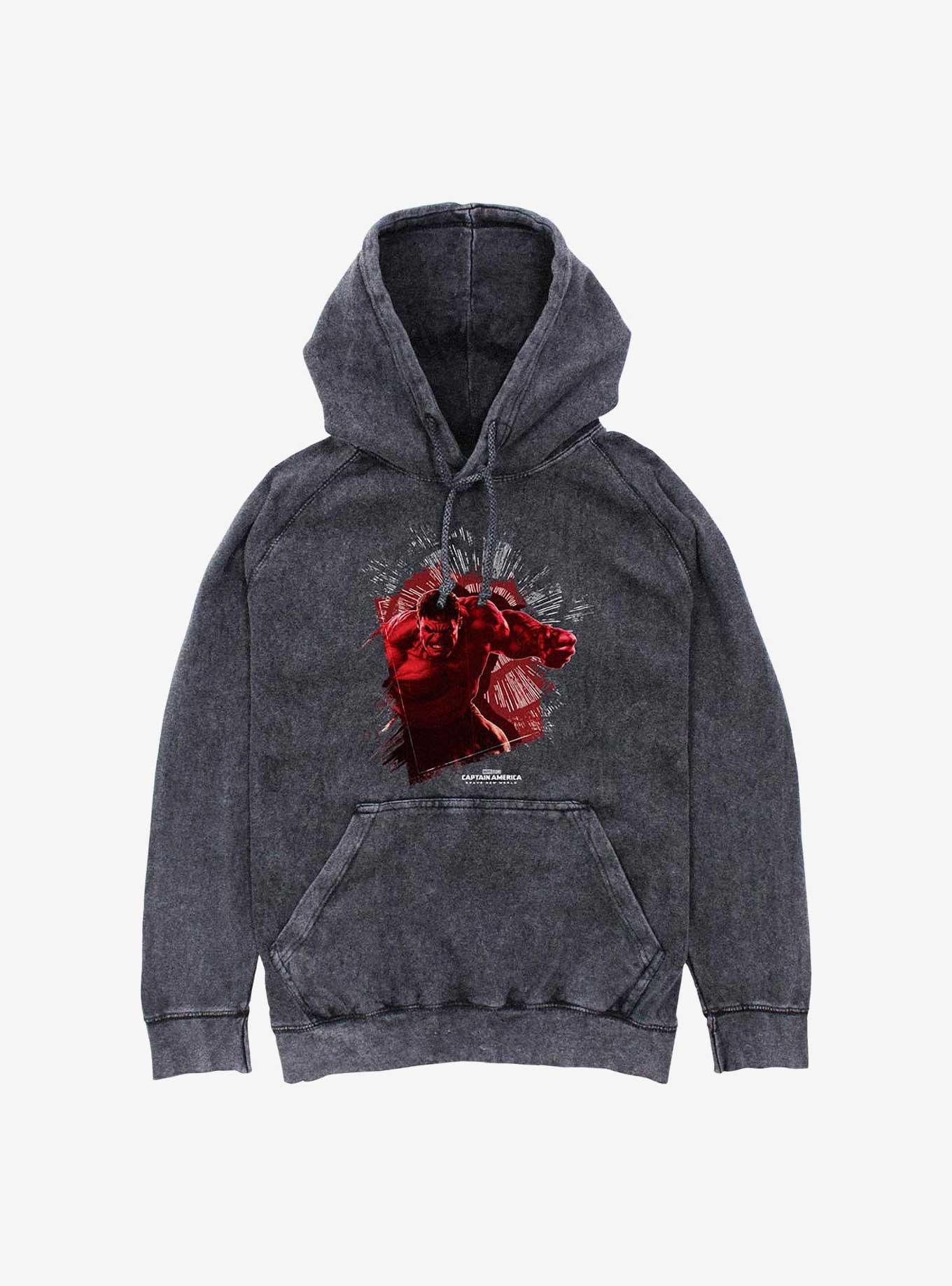 Captain America: Brave New World Red Hulk Punch Through Mineral Wash Hoodie, , hi-res