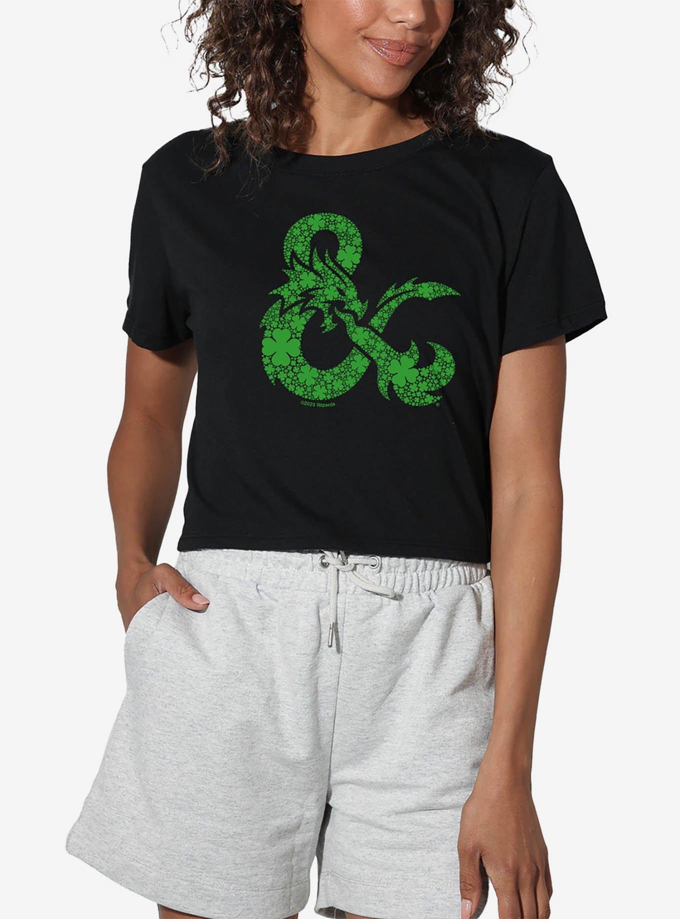 Dungeons & Dragons Shamrock Logo Girls Crop Top, , hi-res