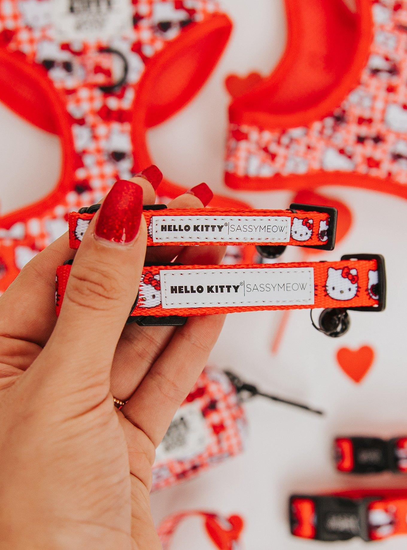 Sassy Meow Sanrio Hello Kitty Red Small Cat Collar, , hi-res