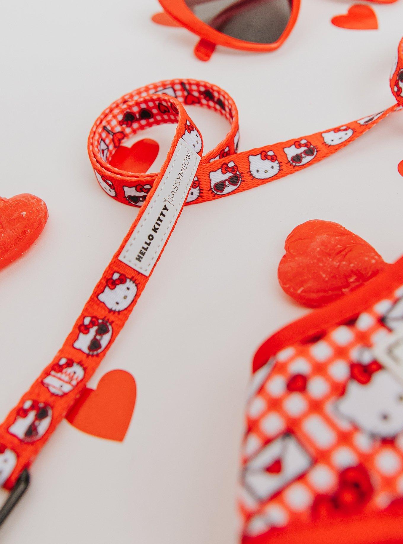 Sassy Meow Sanrio Hello Kitty Icons Gingham Cat Leash, , hi-res