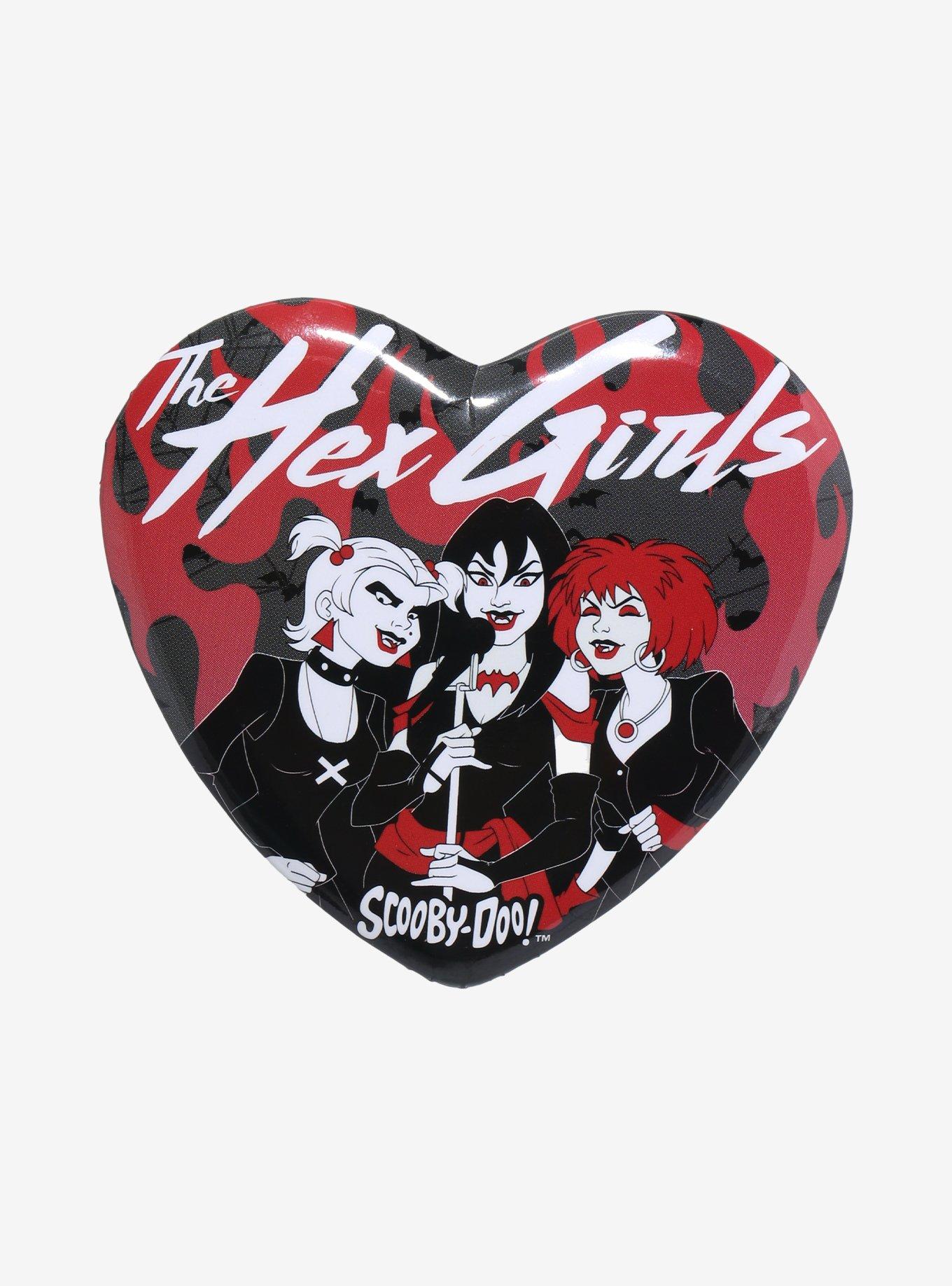 Scooby-Doo! The Hex Girls Portrait Heart Button Pin, , hi-res