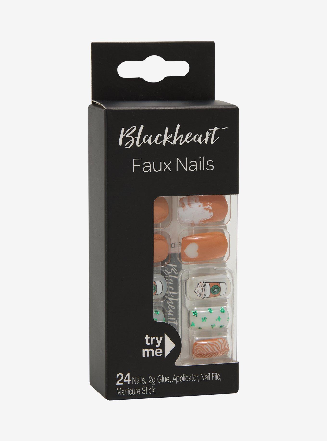 Blackheart Pumpkin Spice Press-On Nail Set, , hi-res
