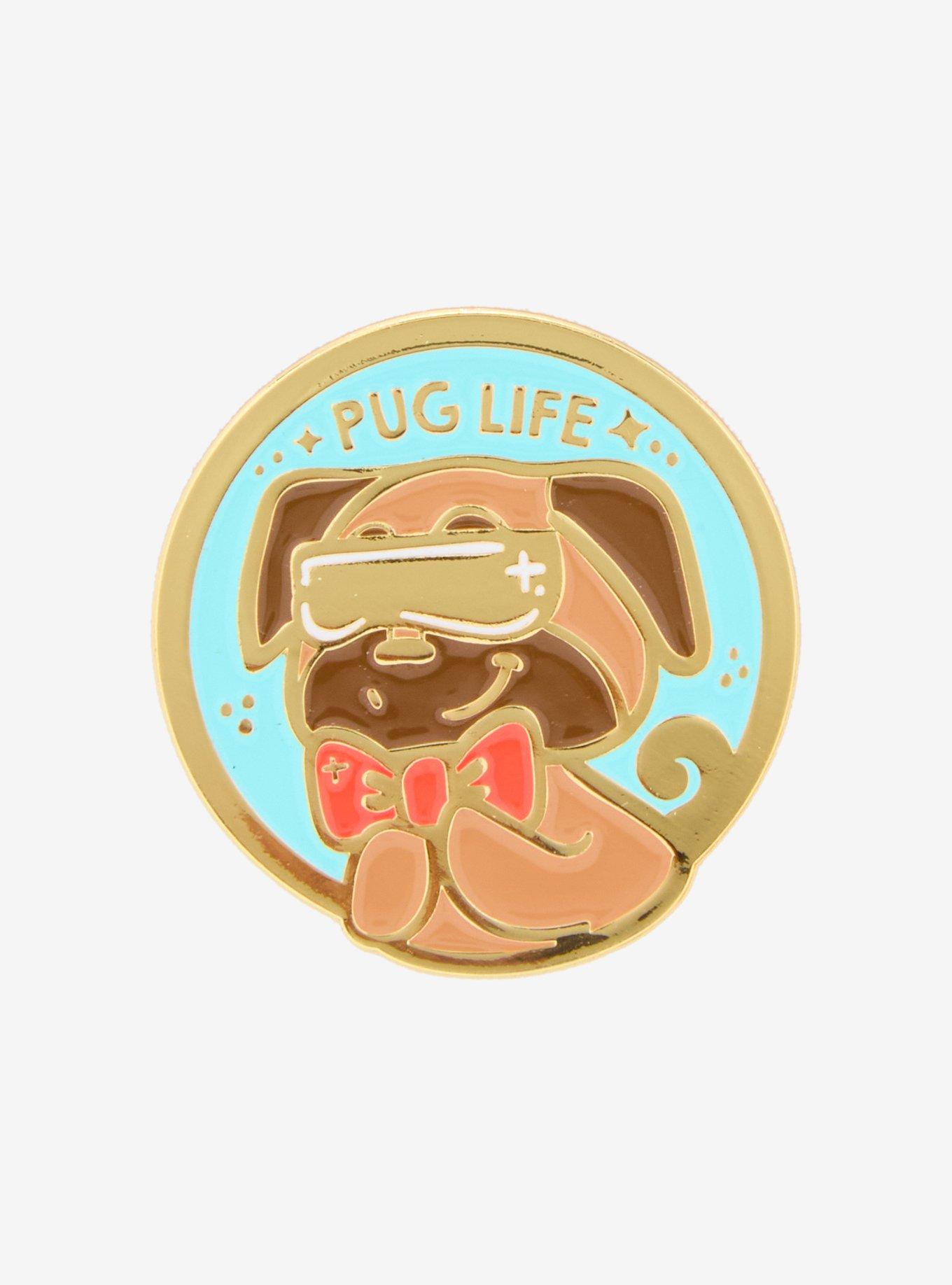 BeKyoot Pug Life Enamel Pin — BoxLunch Exclusive, , hi-res