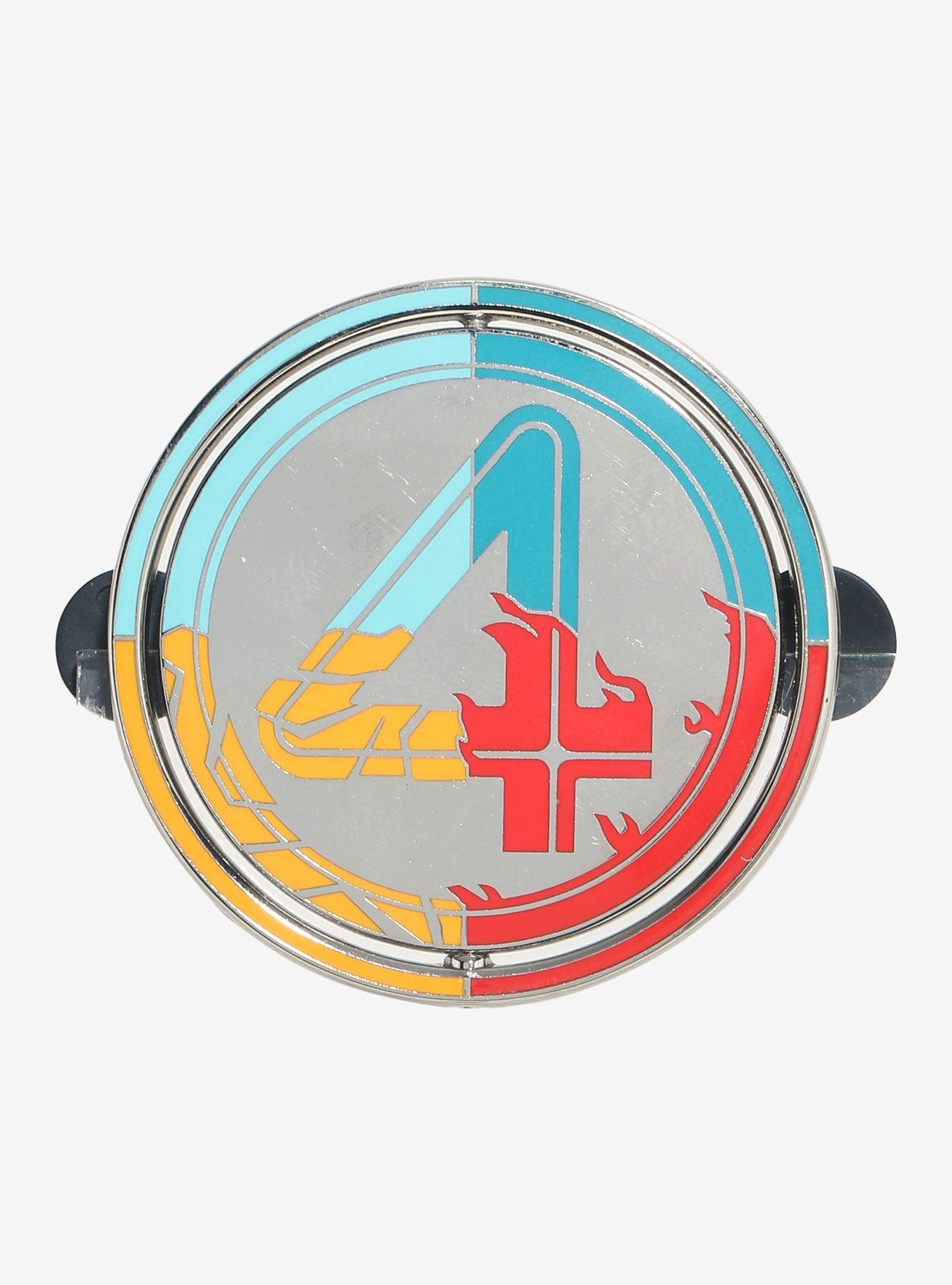 Marvel The Fantastic Four: First Steps Spinning Logo Enamel Pin - BoxLunch Exclusive, , hi-res
