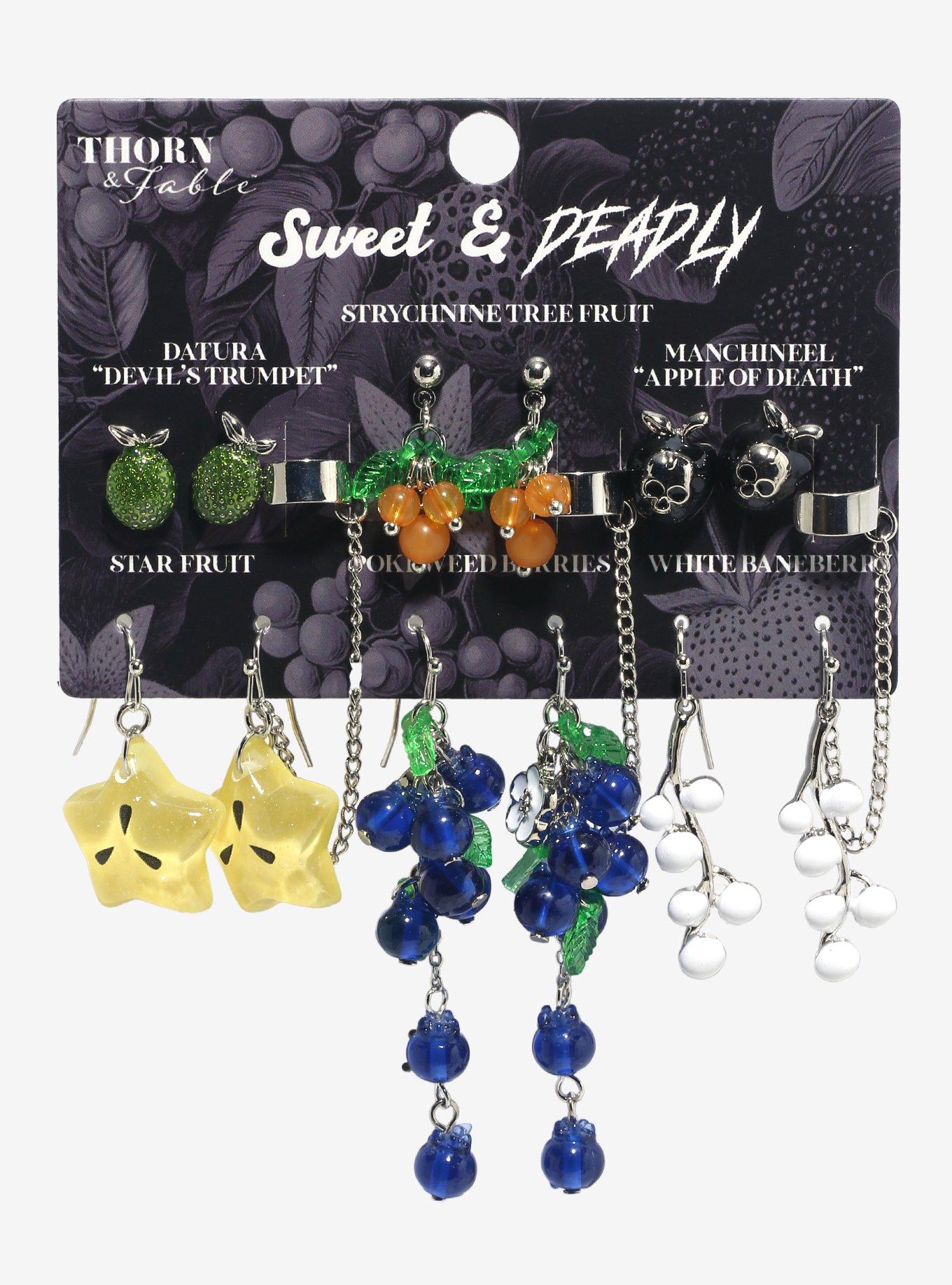 Thorn & Fable Poison Berry Cuff Earring Set, , hi-res