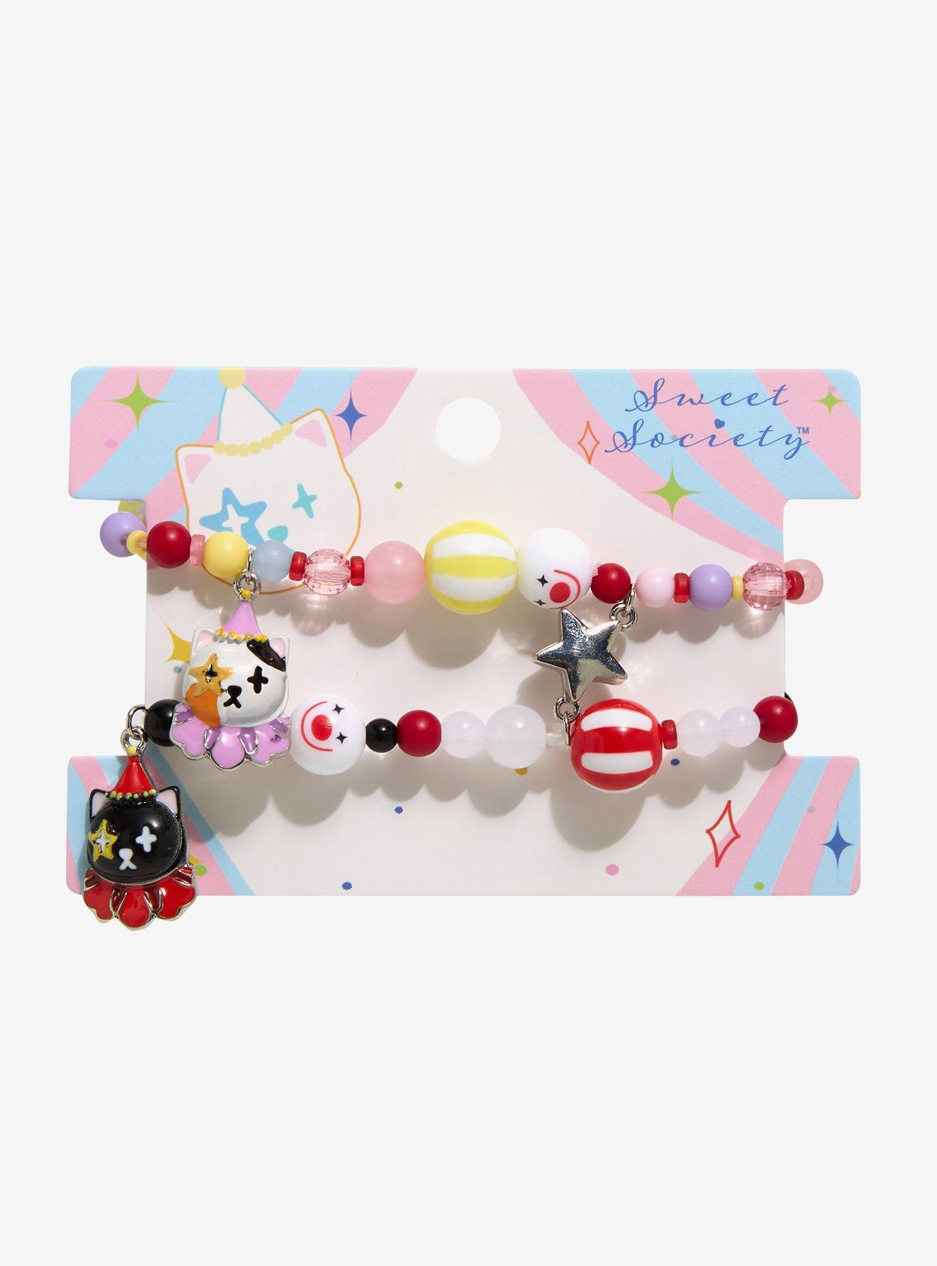 Sweet Society Clown Cat Best Friend Bead Bracelet Set, , hi-res