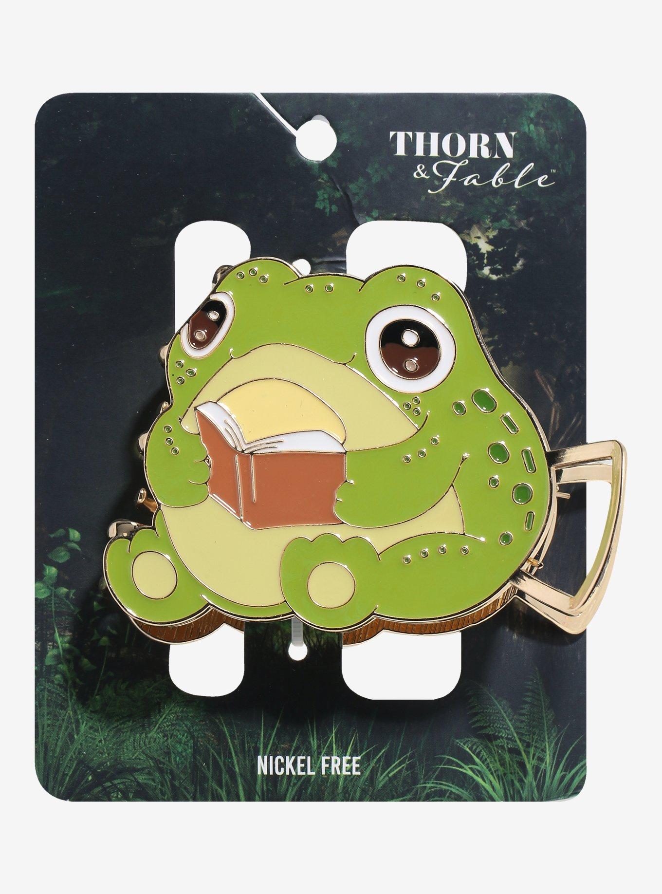 Thorn & Fable Frog Reading Claw Hair Clip