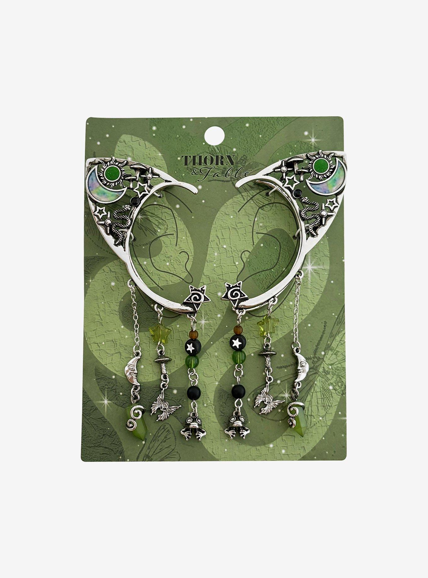 Thorn & Fable Celestial Forest Grunge Ear Cuffs, , hi-res