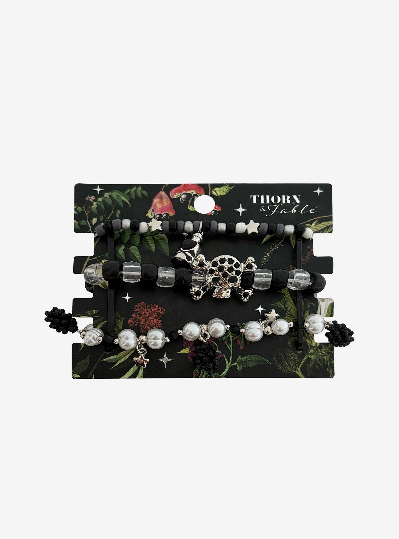 Thorn & Fable Poison Berry Skull Bracelet Set, , hi-res