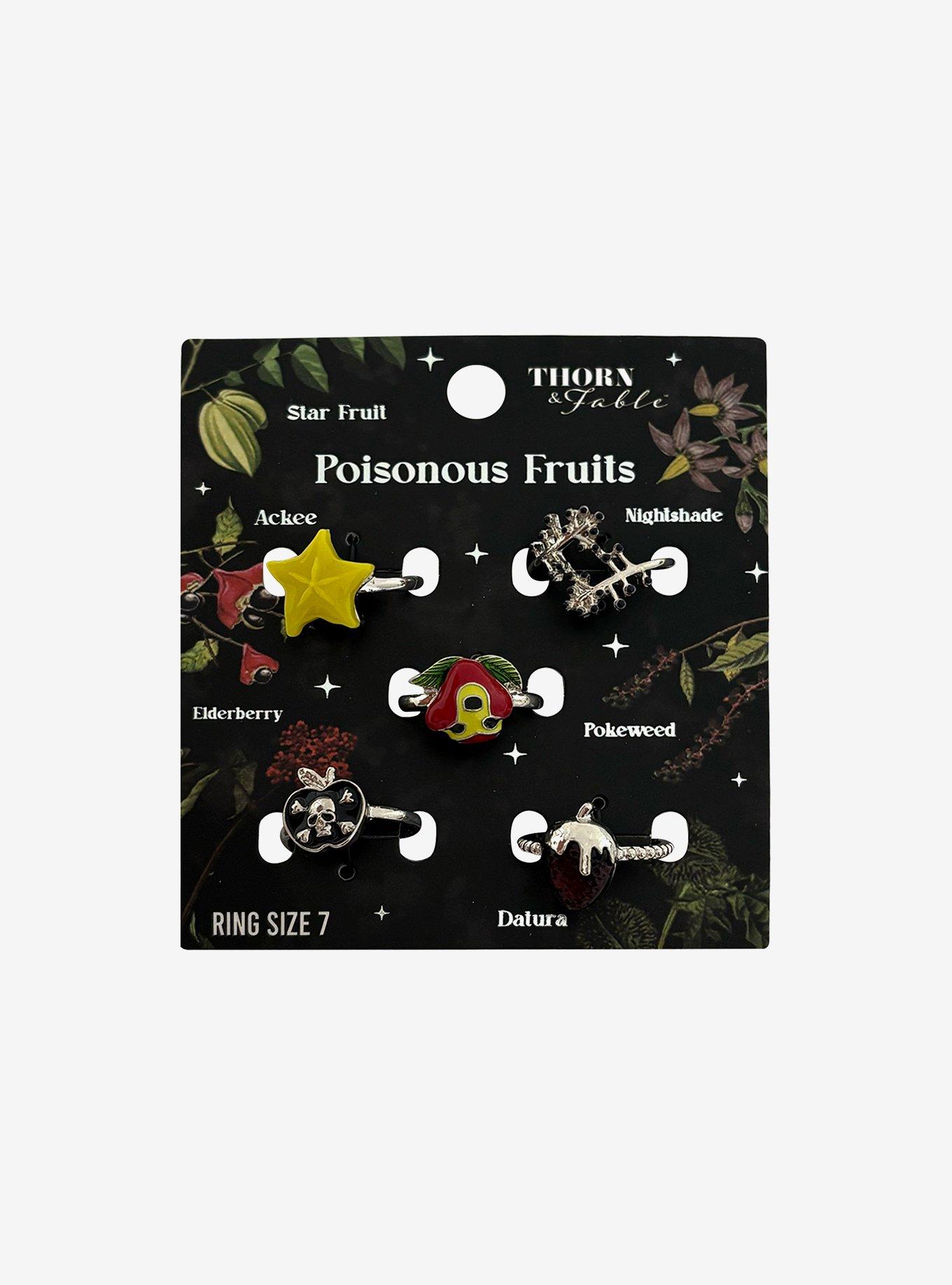 Thorn & Fable Poisonous Fruits Ring Set, , hi-res