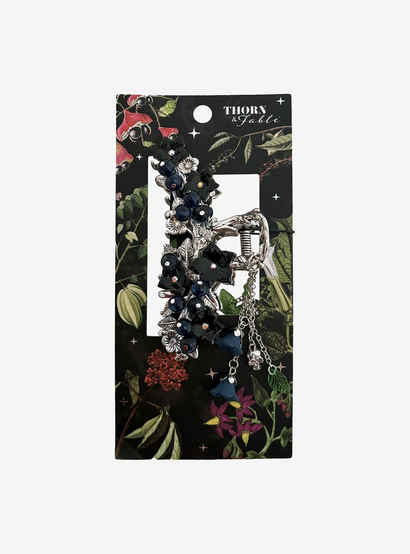 Thorn & Fable Poisonous Berry & Flower Claw Hair Clip, , hi-res