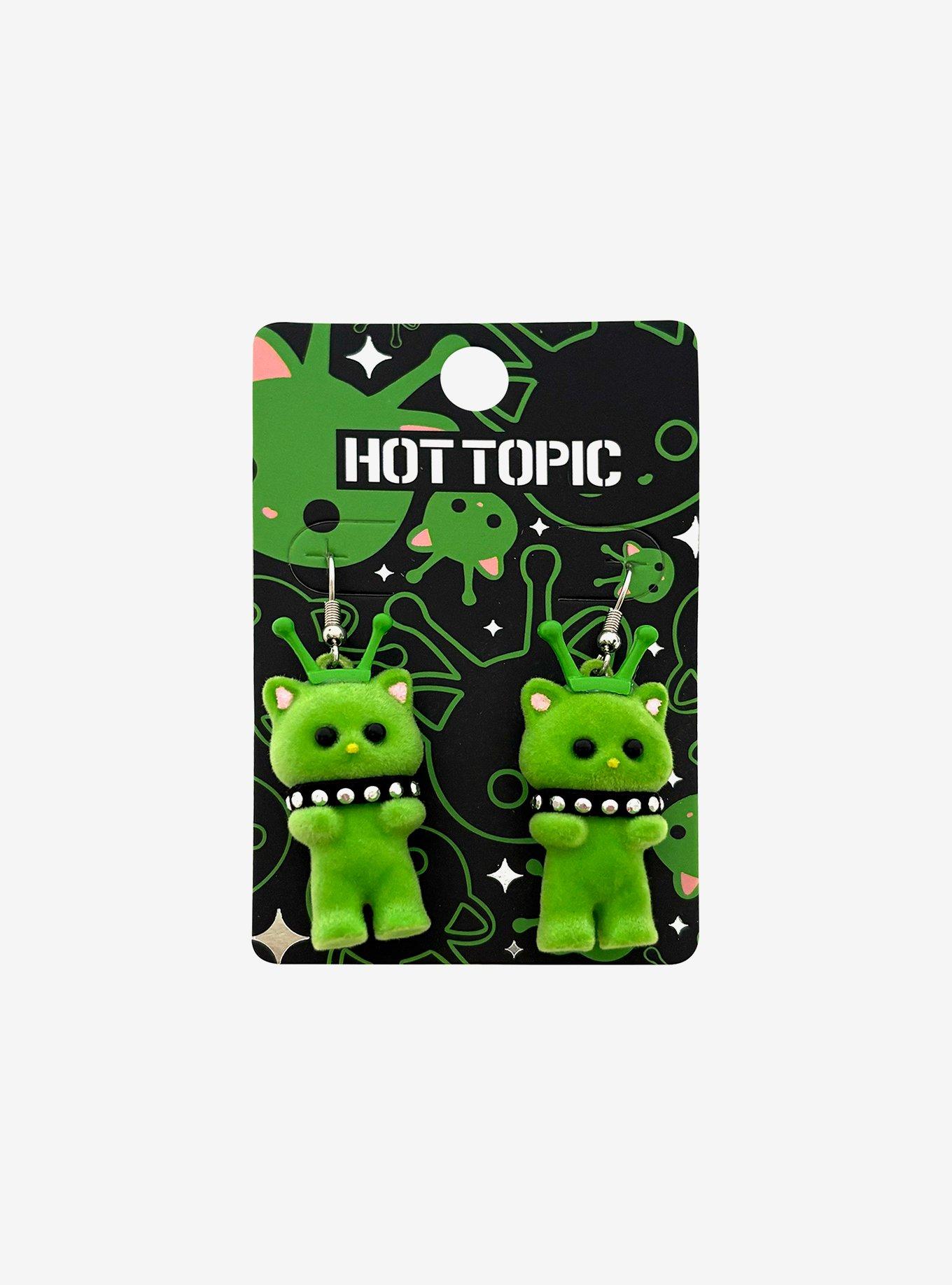 Alien Kitty Drop Earrings | Hot Topic