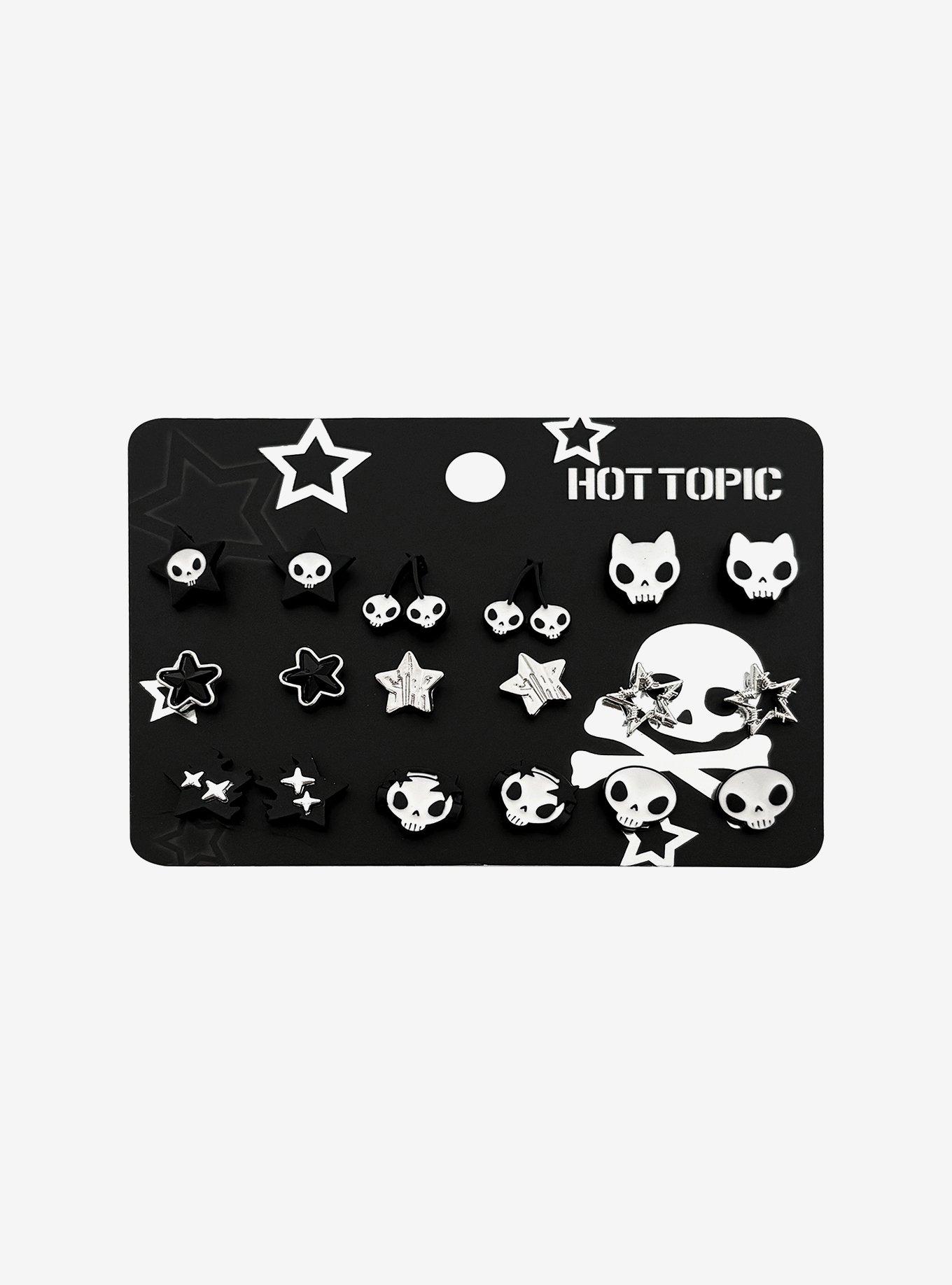 Skull Icons Star Stud Earring Set, , hi-res