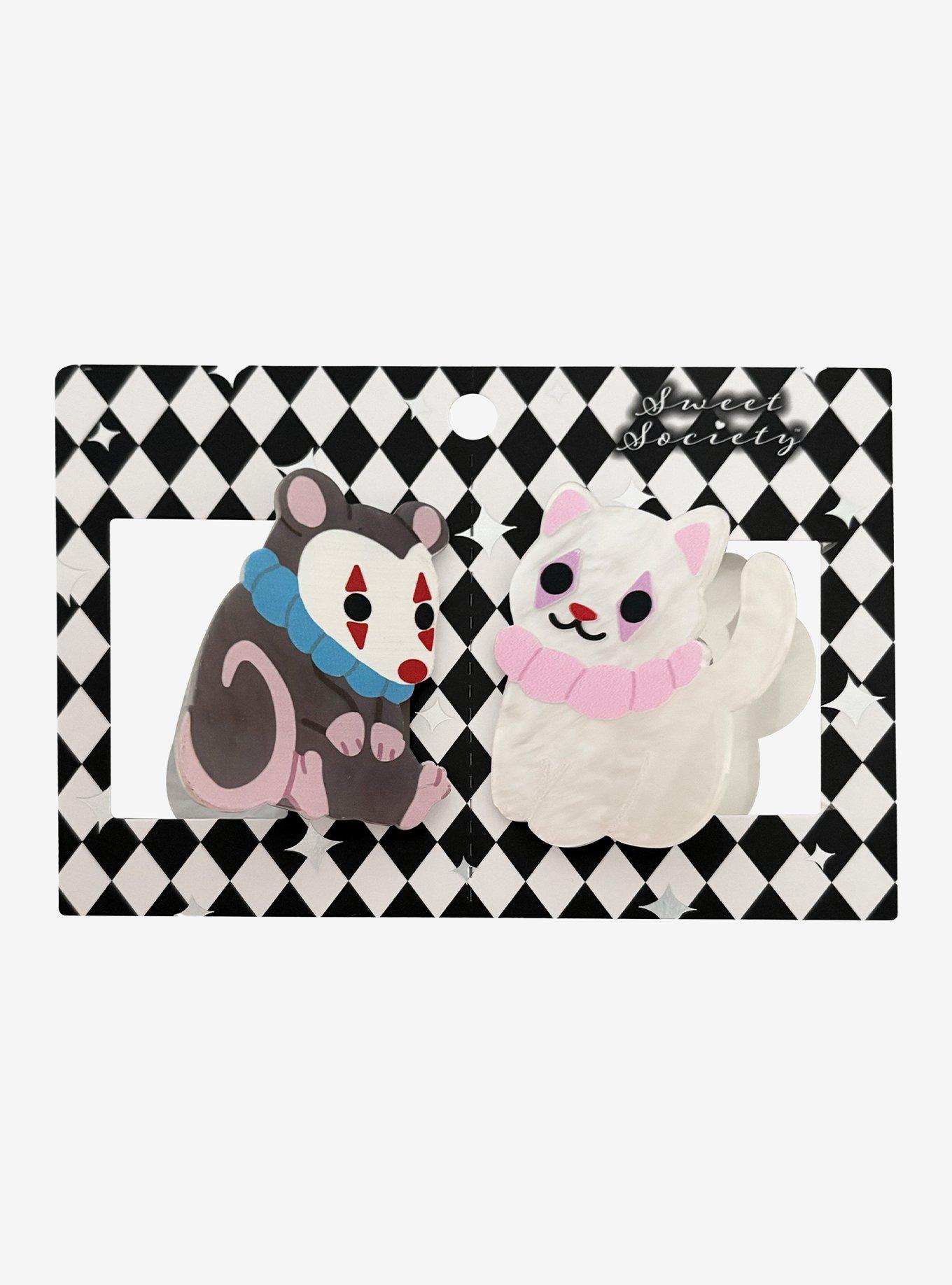 Sweet Society Clown Possum & Cat Claw Hair Clip Set, , hi-res