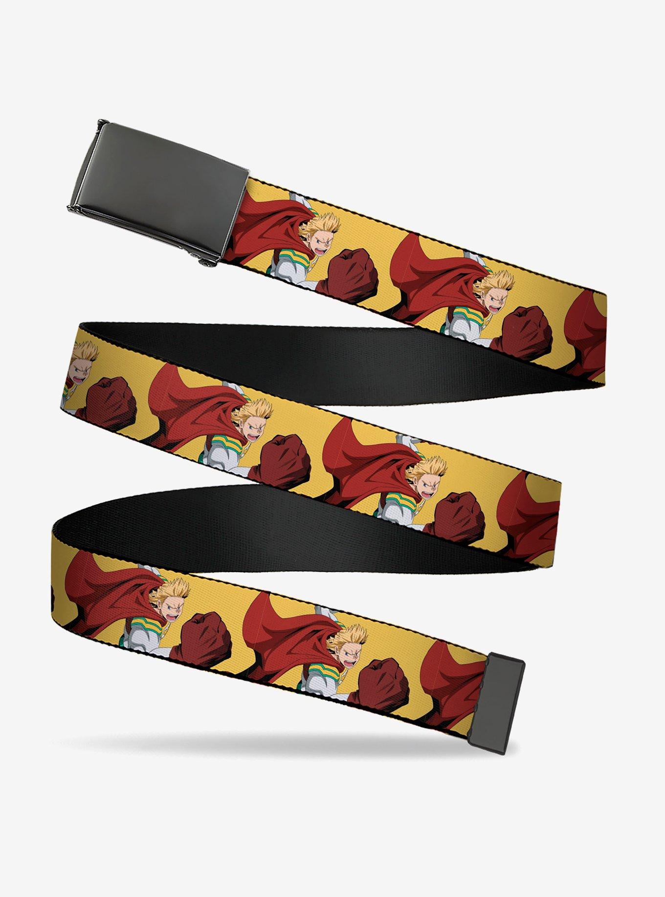 My Hero Academia Mirio Togata Upper Cut Pose Yellow Flip Web Belt, , hi-res