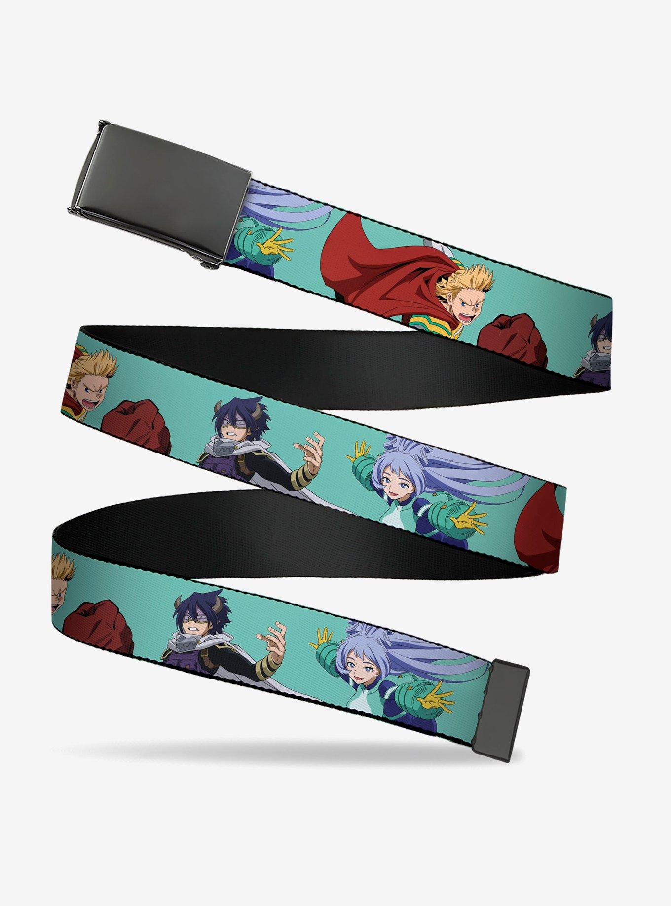 My Hero Academia the Big 3 Action Poses Light Blue Flip Web Belt, , hi-res