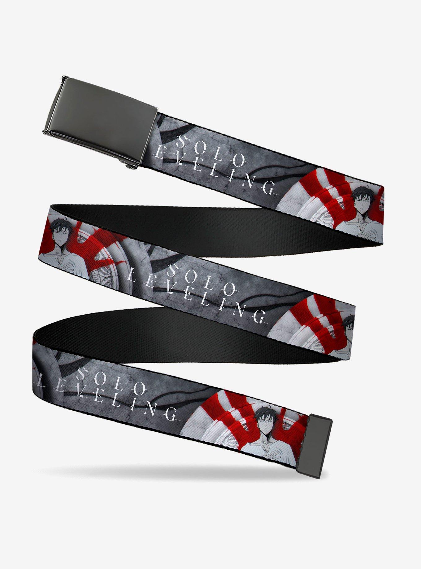 Solo Leveling Sung Jinwoo Anime Expo Pose Red Flip Web Belt, , hi-res