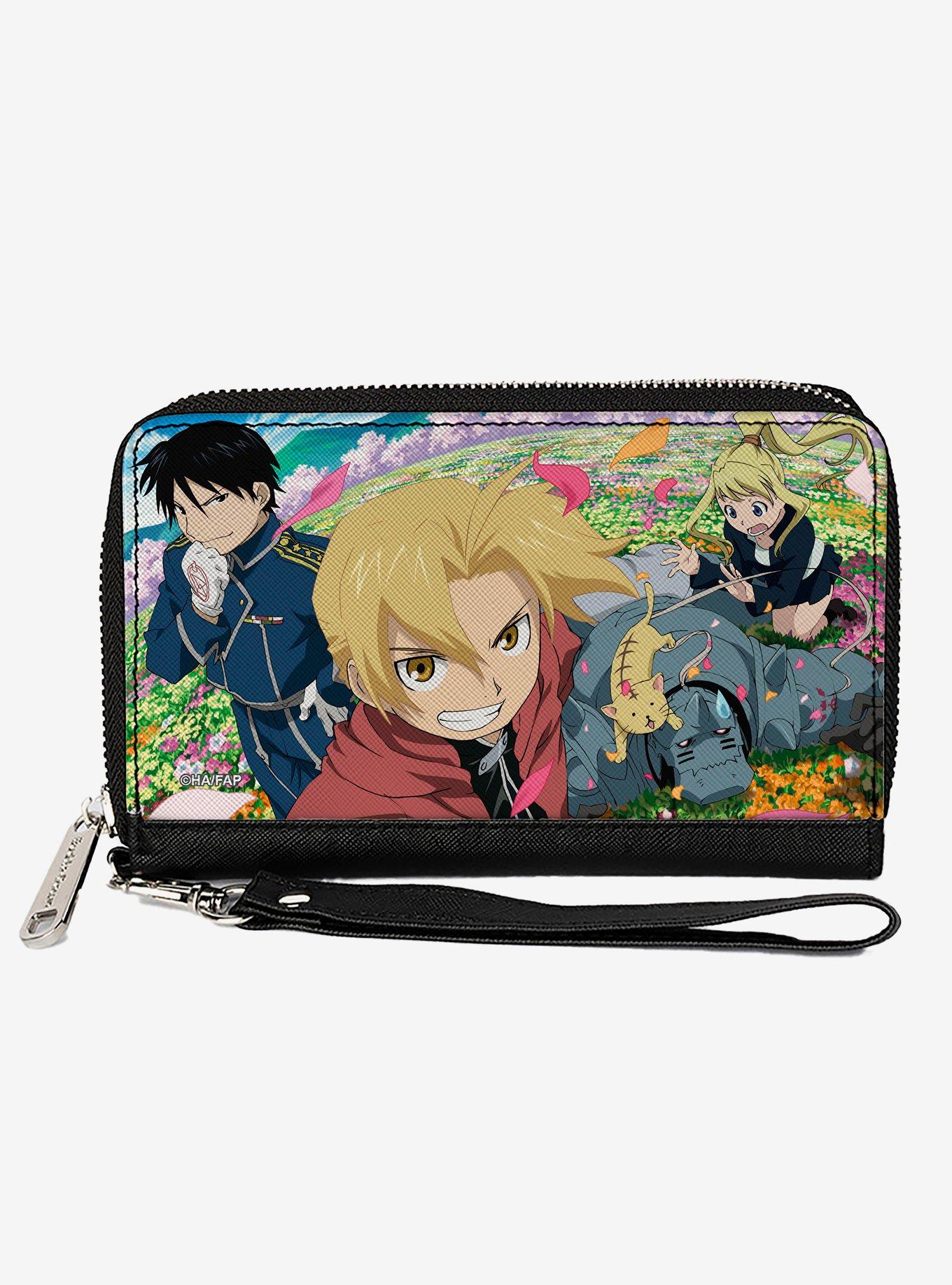 Fullmetal Alchemist: Brotherhood Four Character & Cat Scene Zip Around Wallet, , hi-res