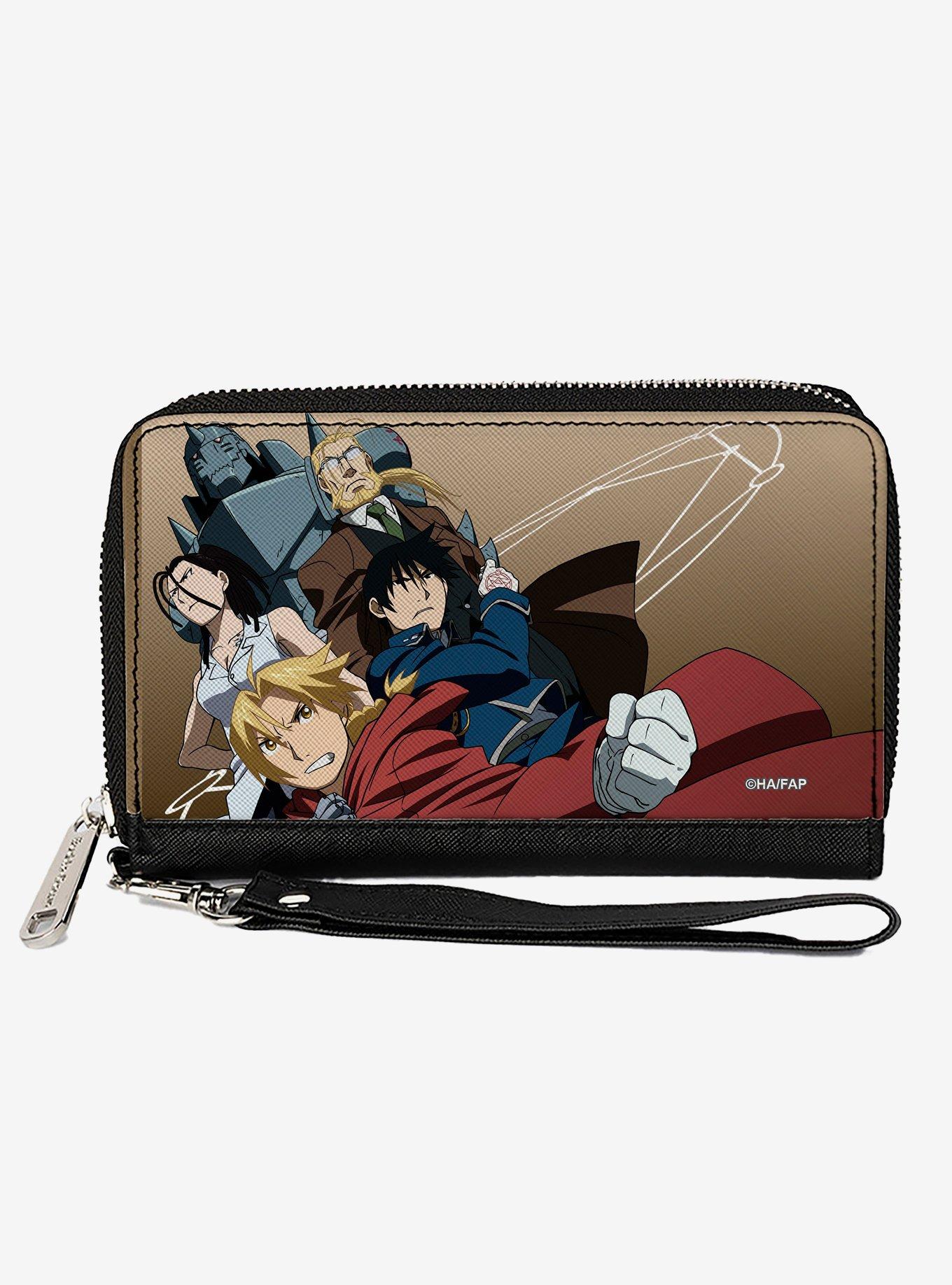 Fullmetal Alchemist: Brotherhood Five Character Pose Tan Zip Around Wallet, , hi-res