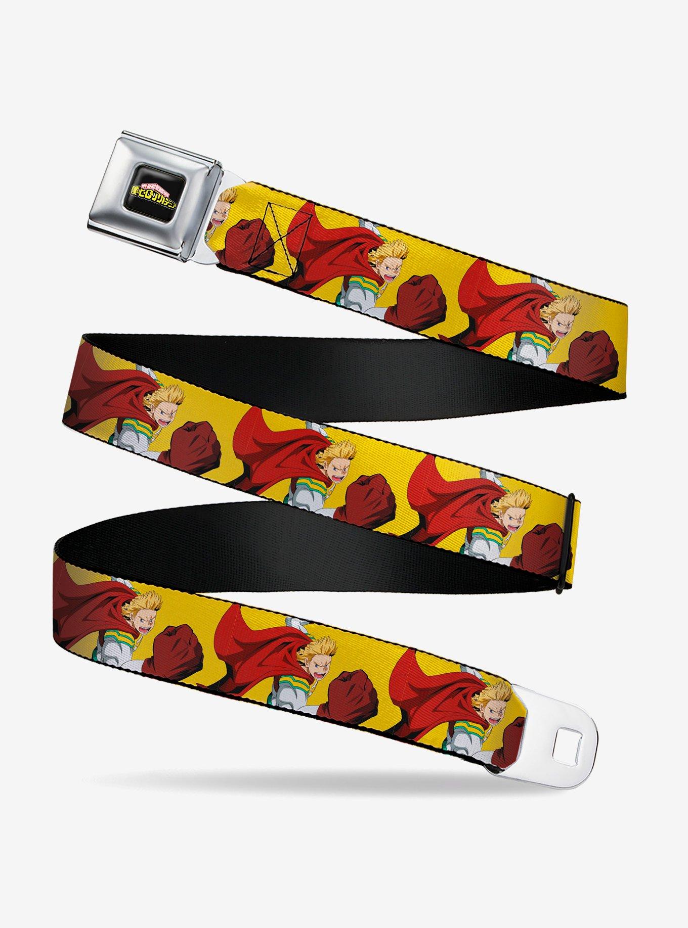 My Hero Academia Mirio Togata Upper Cut Pose Yellow Seatbelt Buckle Belt, , hi-res