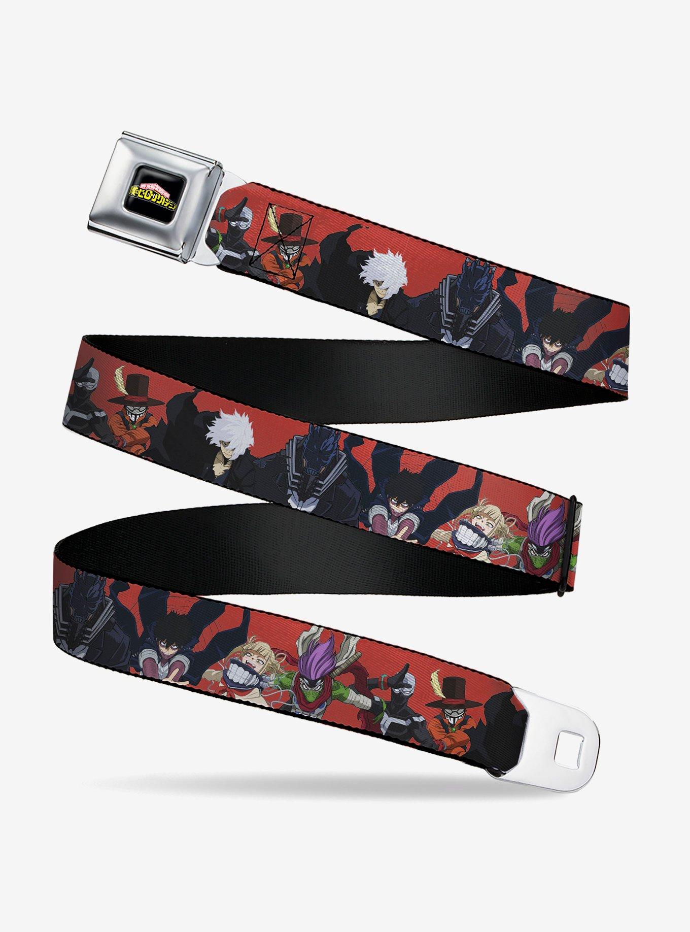 My Hero Academia Villains Group Pose Red Seatbelt Buckle Belt, , hi-res