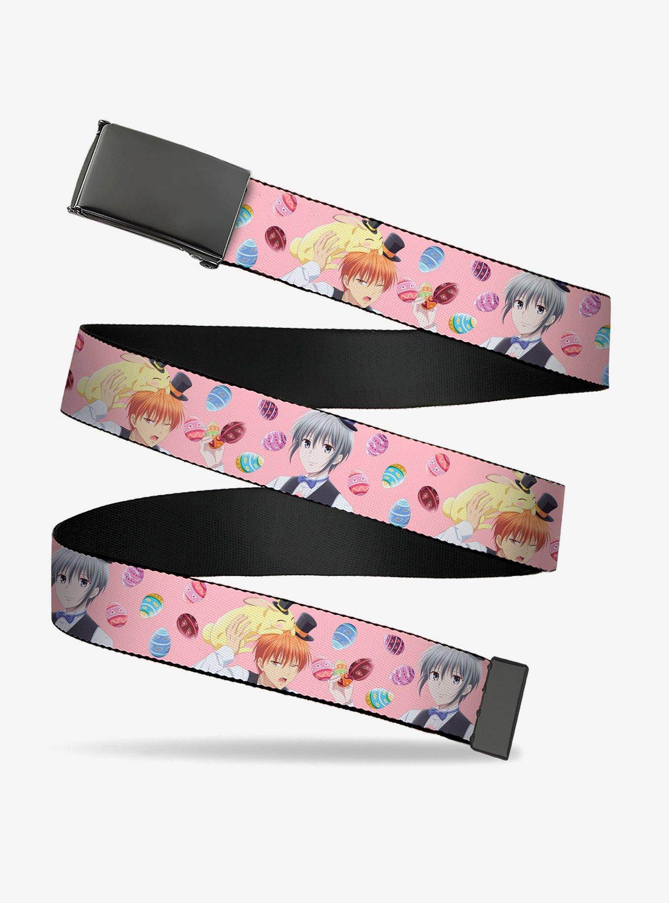 Fruits Basket Kyo & Yuki Easter Themed Pose Pink Flip Web Belt