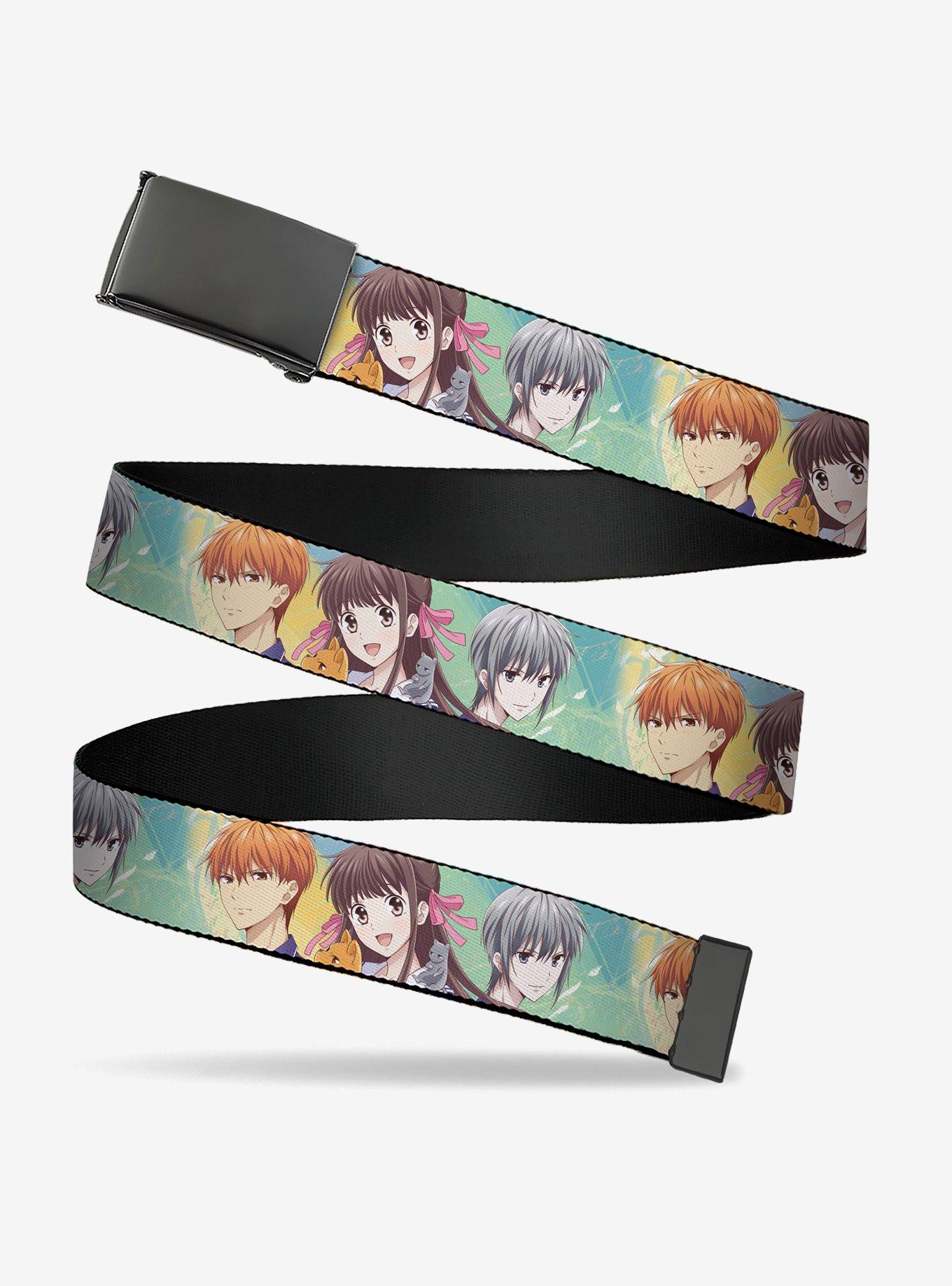 Fruits Basket Kyo Tohru Yuki Group Pose Blues Flip Web Belt, , hi-res