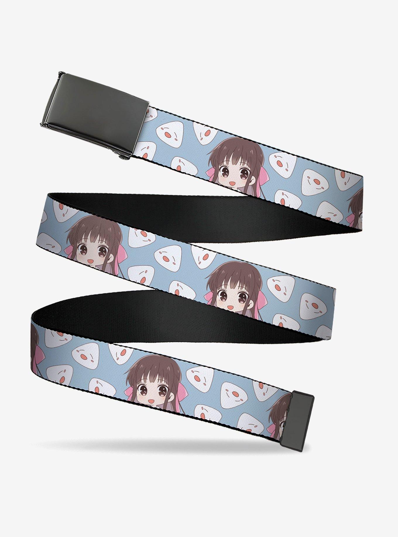 Fruits Basket Chibi Tohru Honda & Rice Ball Light Blue Flip Web Belt, , hi-res