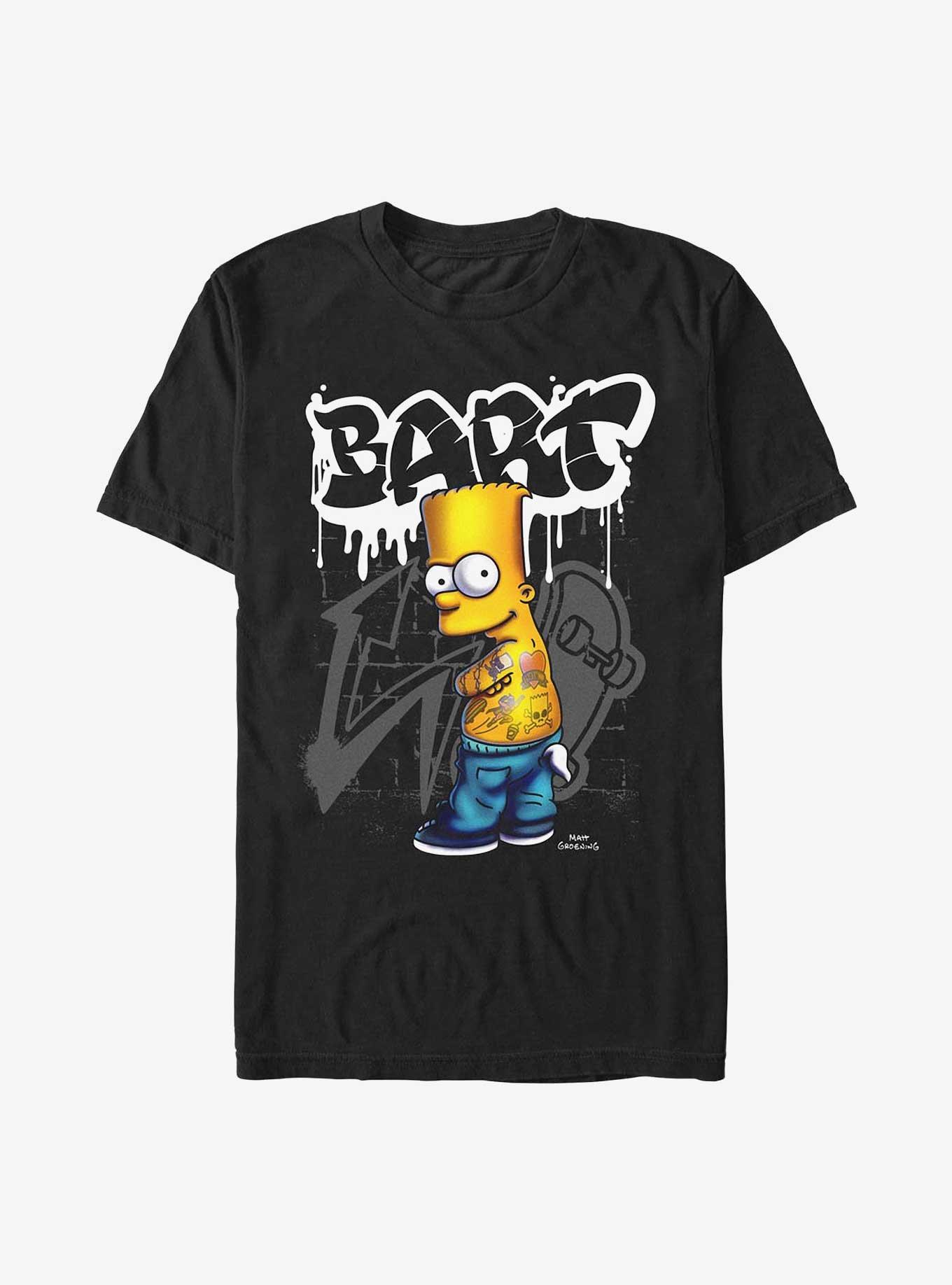 The Simpsons Bart Tattoo Brick Paint T-Shirt, , hi-res