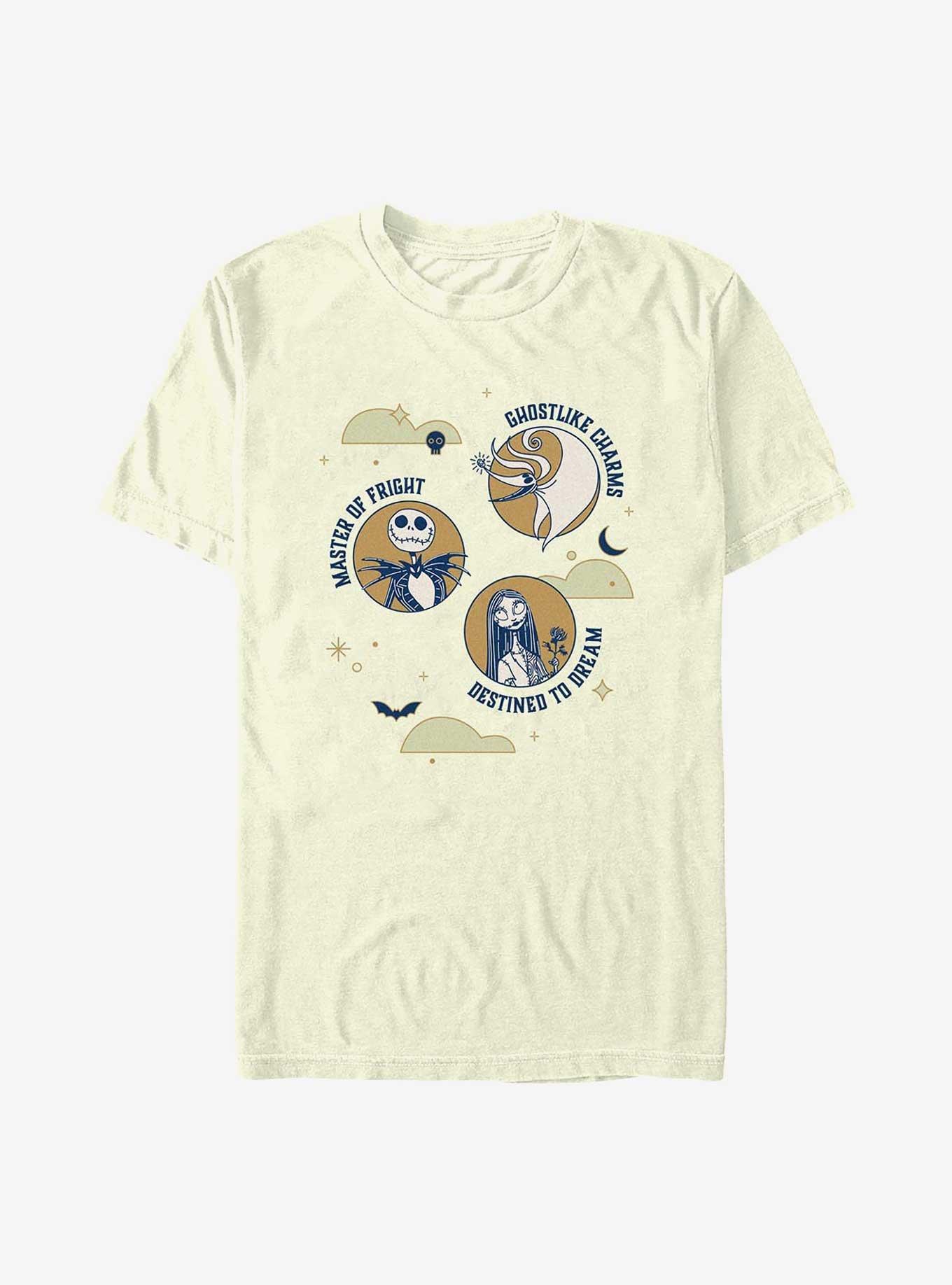 The Nightmare Before Christmas Ghostlike Zero, Jack & Sally T-Shirt, NATURAL, hi-res