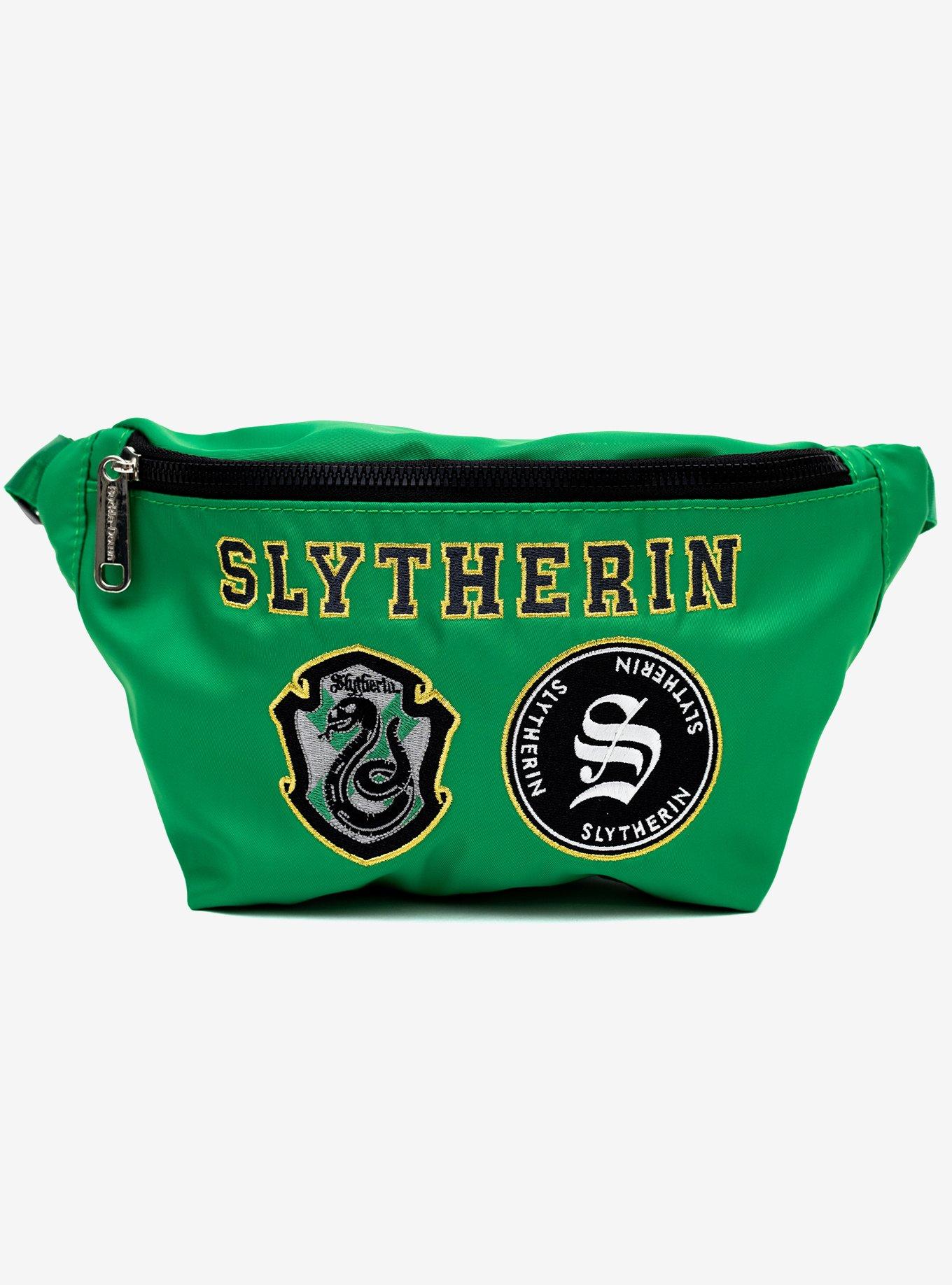 Buckle-Down Harry Potter Slytherin Patches Fanny Pack, , hi-res