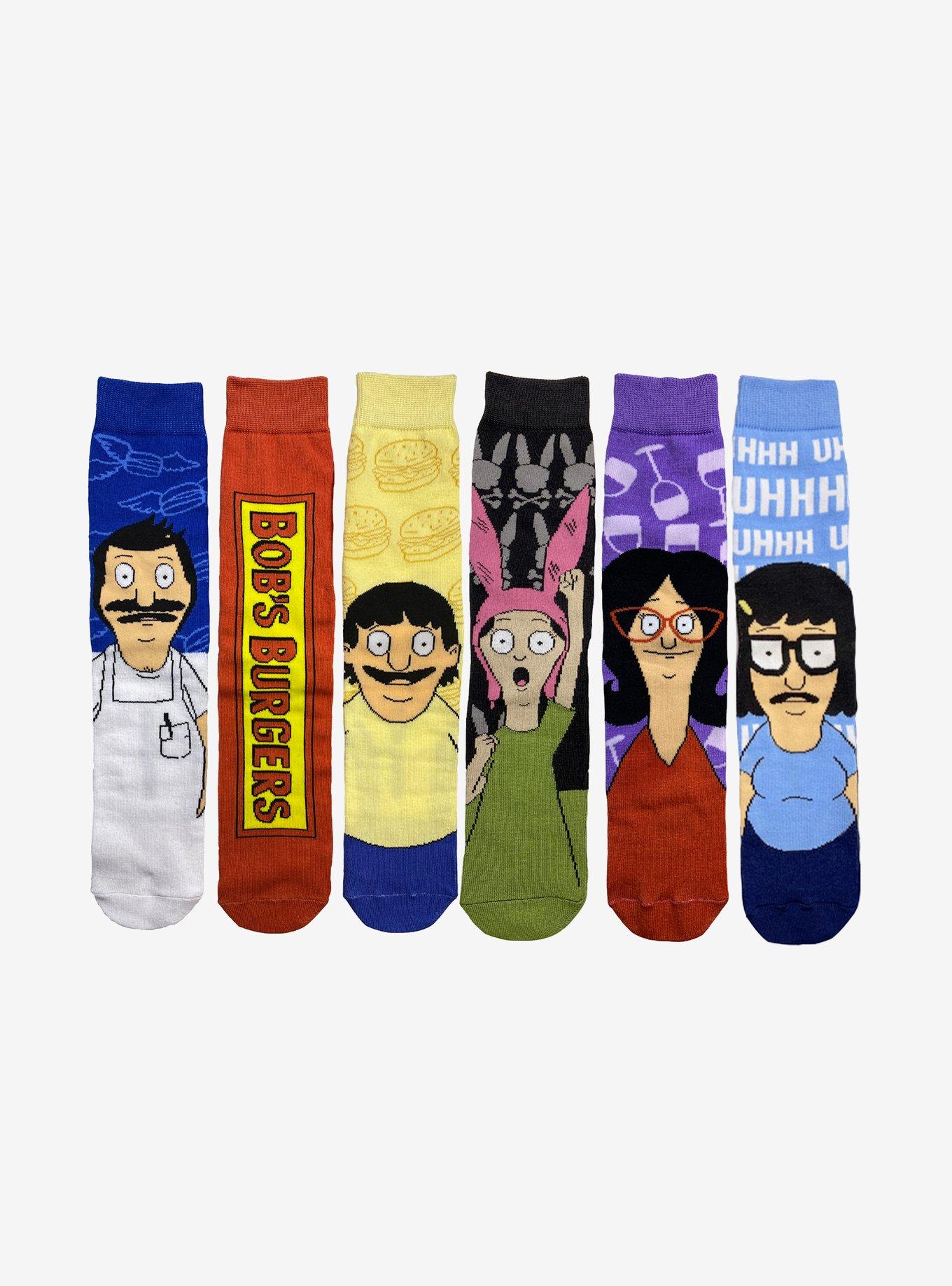 Bob's Burgers Character Crew Socks 6 Pair, , hi-res