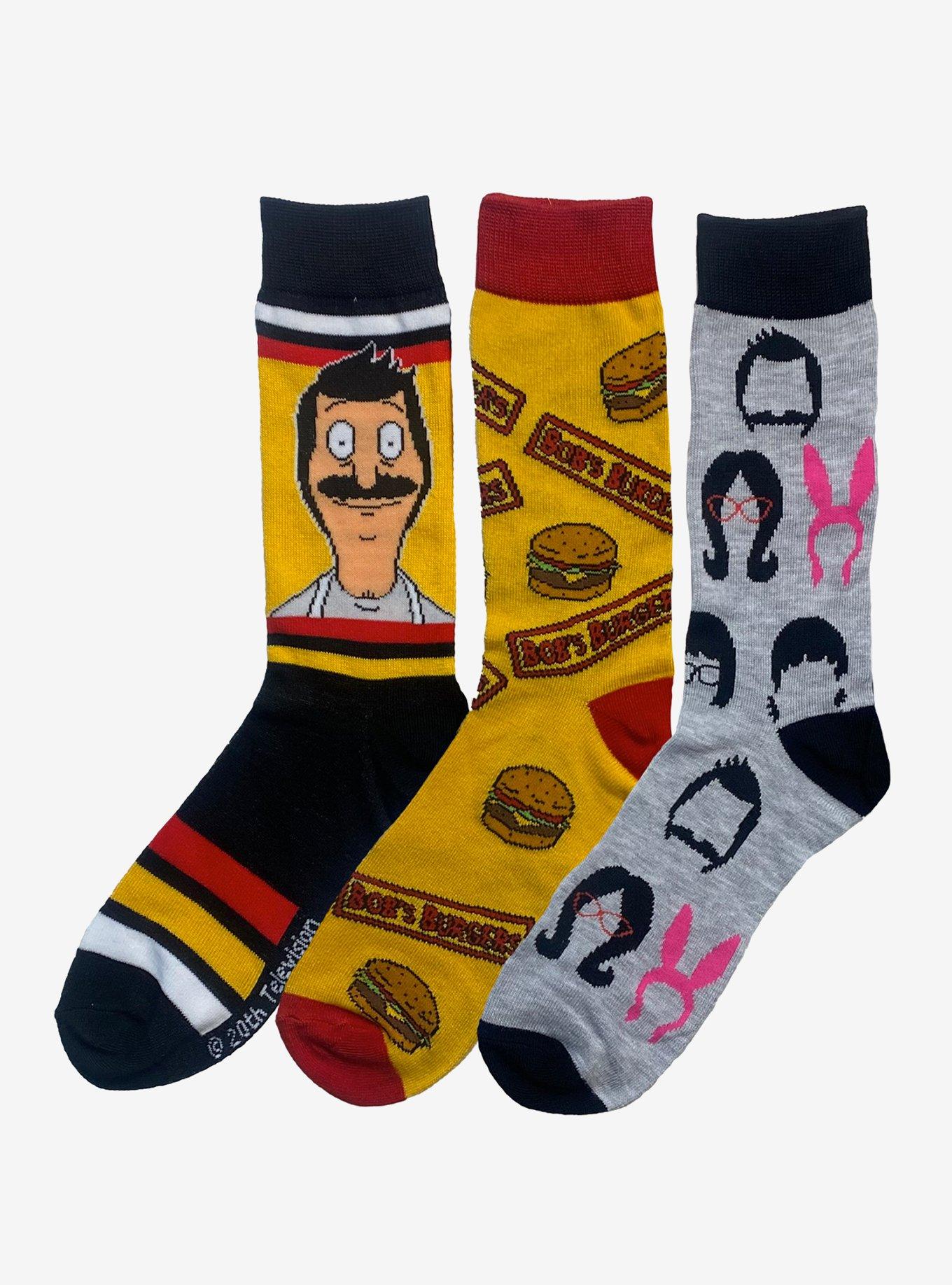 Bob's Burgers Character Crew Socks 3 Pair, , hi-res