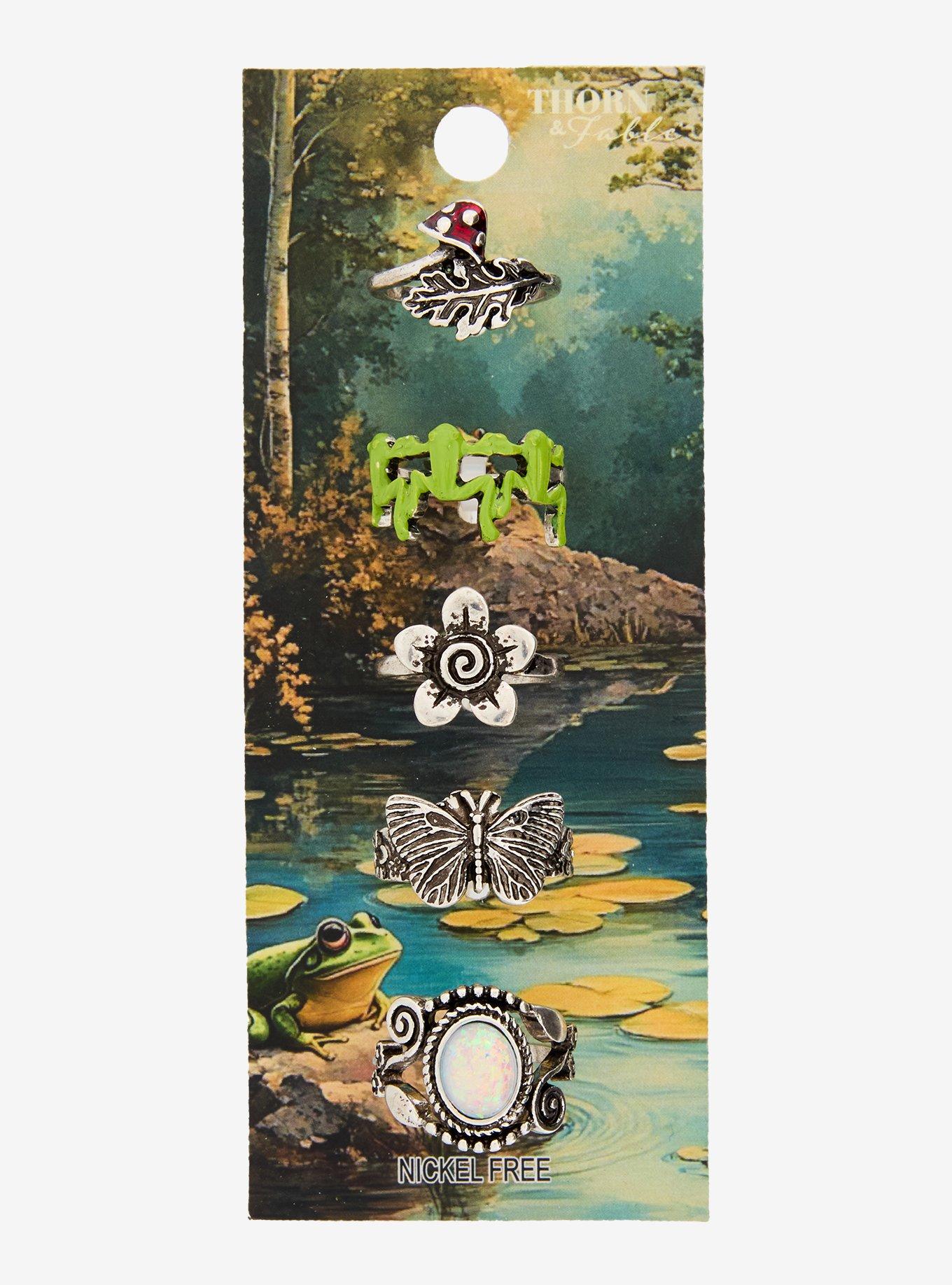 Thorn & Fable Frog Forest Ring Set, , hi-res