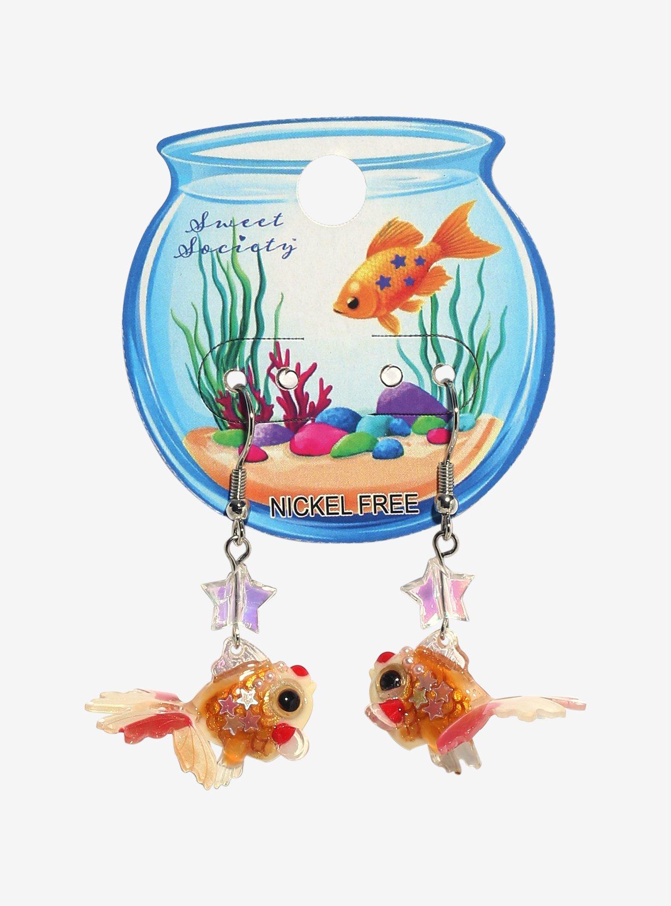 Sweet Society Goldfish Star Drop Earrings, , hi-res