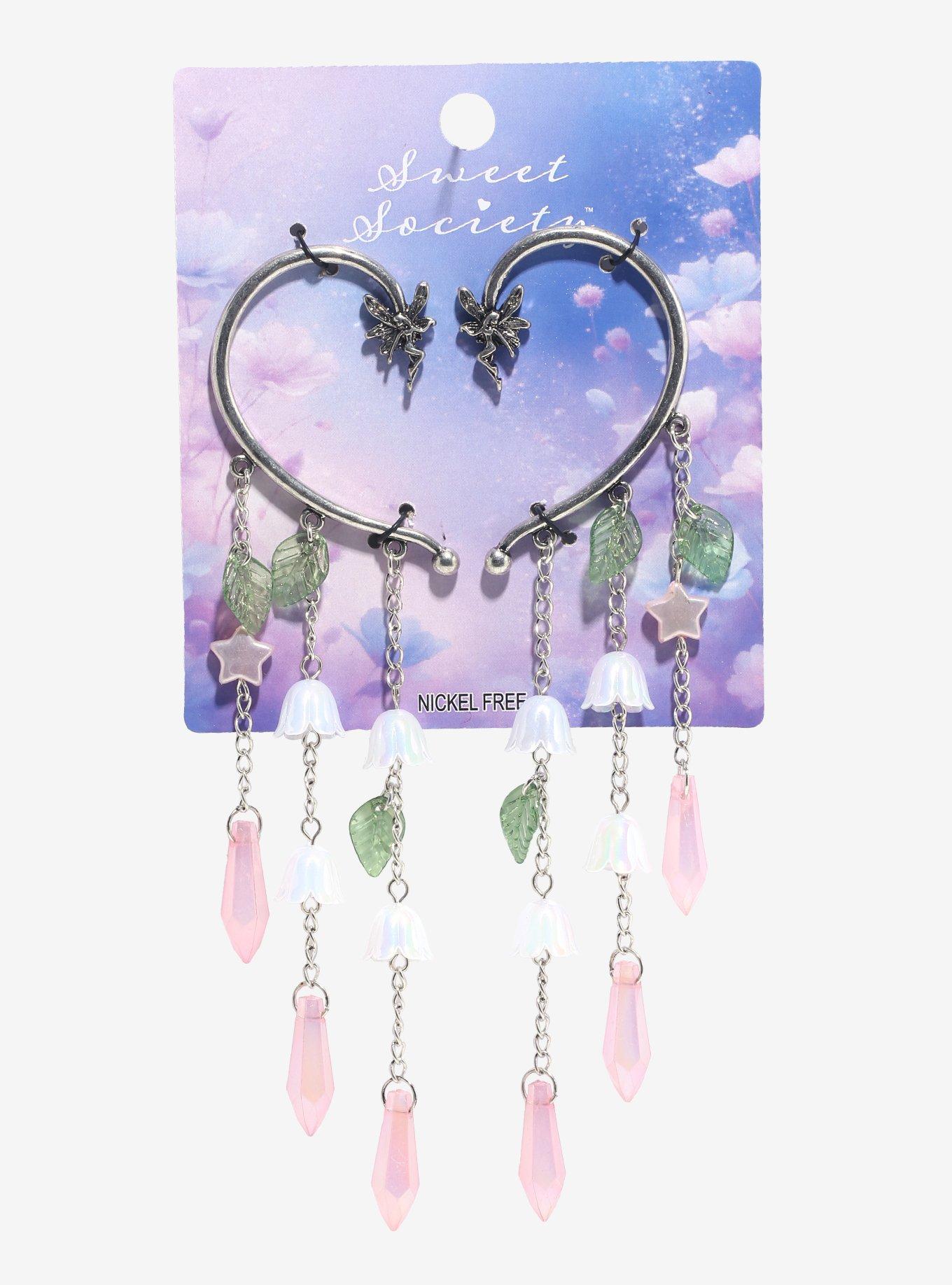 Sweet Society Floral Fairy Ear Cuff Set, , hi-res