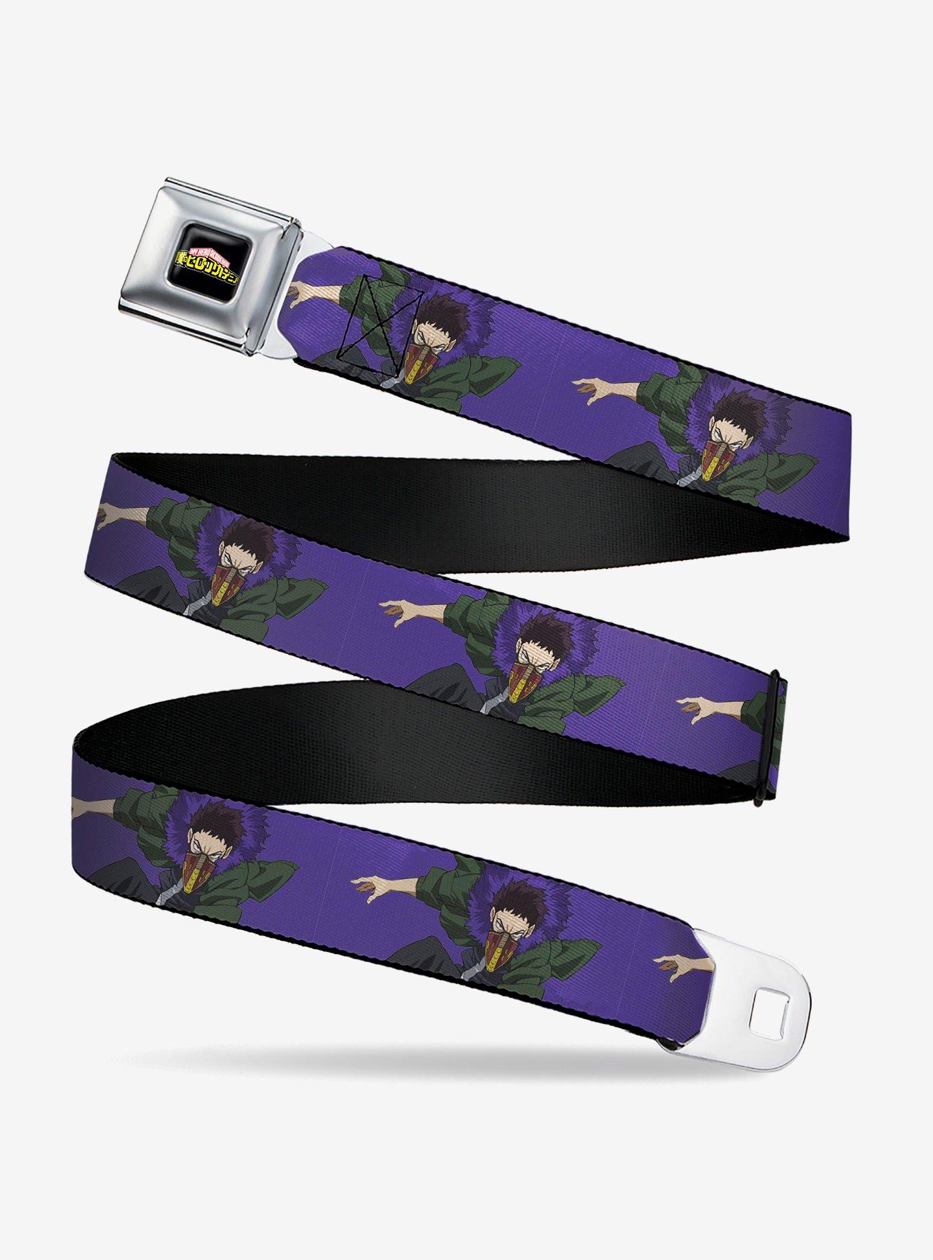 My Hero Academia Kai Chisaki Action Pose Purple Youth Seatbelt Buckle Belt, , hi-res