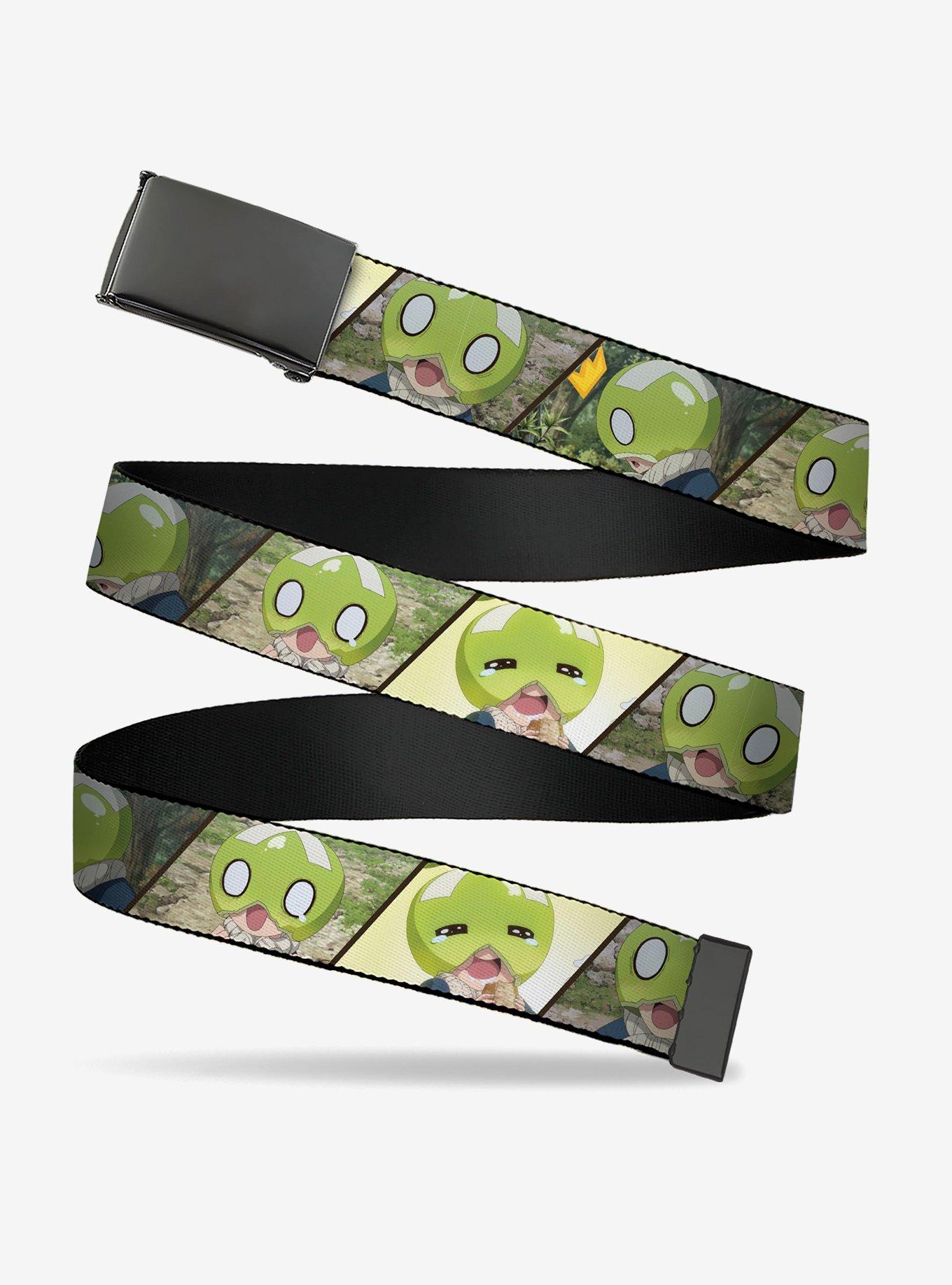 Dr. Stone Title Logo & Suika Pose Blocks Flip Web Belt, , hi-res